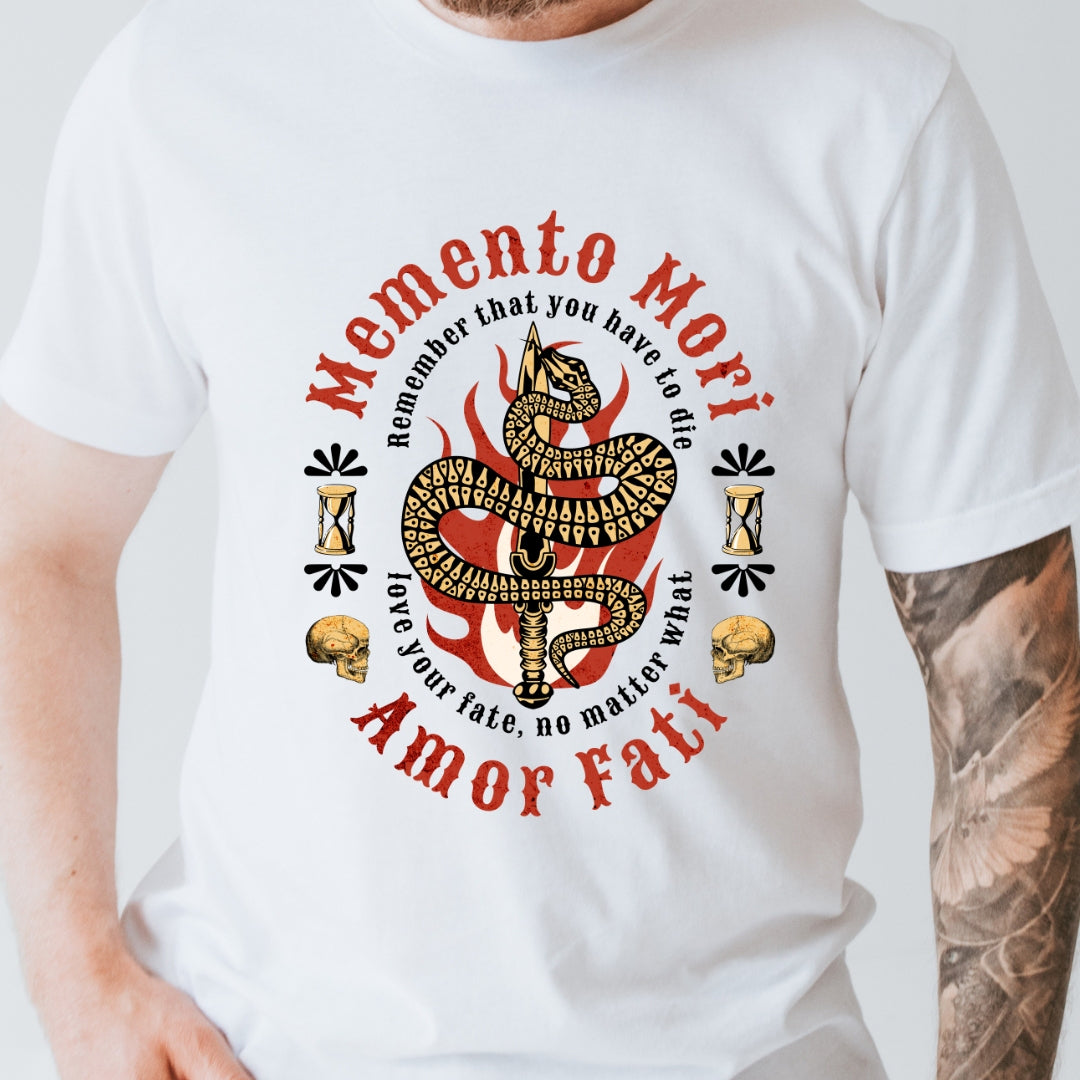 How a Quote T-Shirt Can Inspire a Life of Purpose: Discover the Meaning Behind the Memento Mori Amor Fati Quote T-Shirt