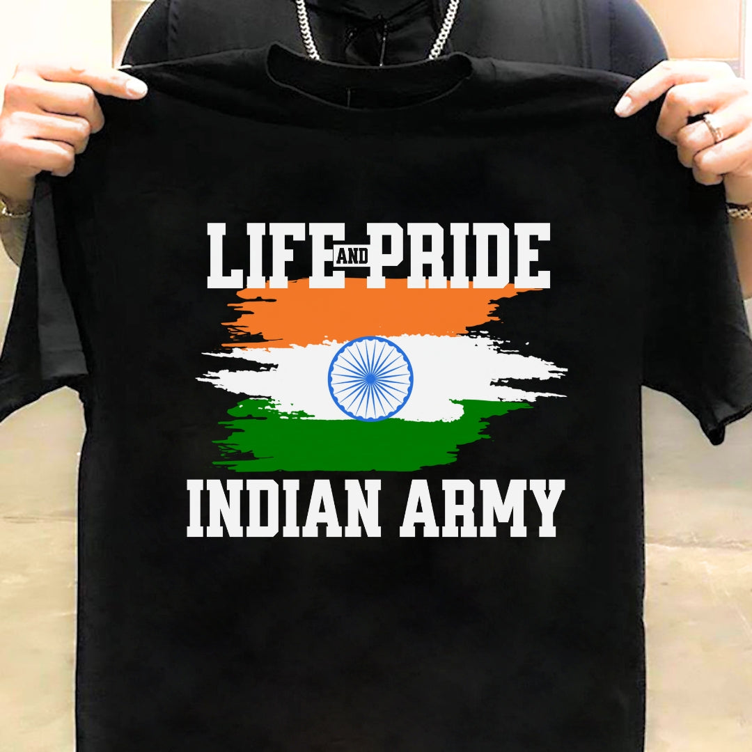 Life and Pride Indian Army T-shirt