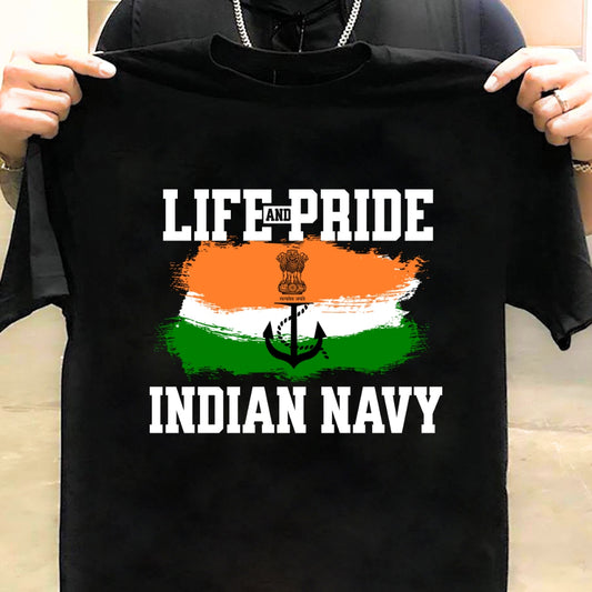 Life and Pride Indian Navy T-shirt