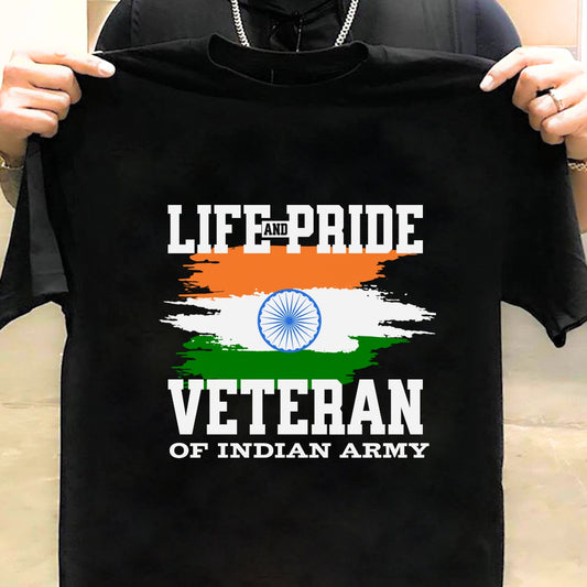 Life and Pride Veteran Indian Army T-shirt