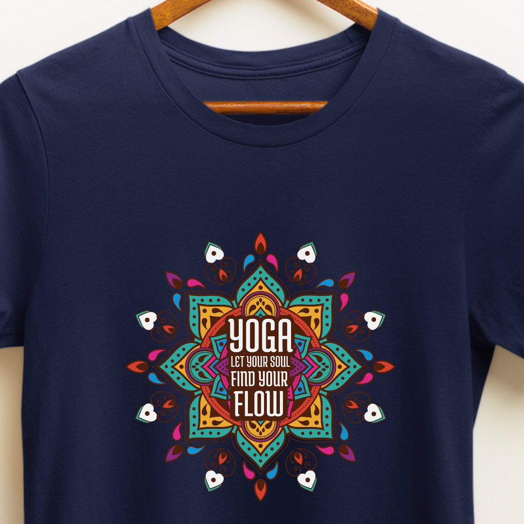 Embrace Serenity: Mandala Yoga T-shirt | EazyPeace