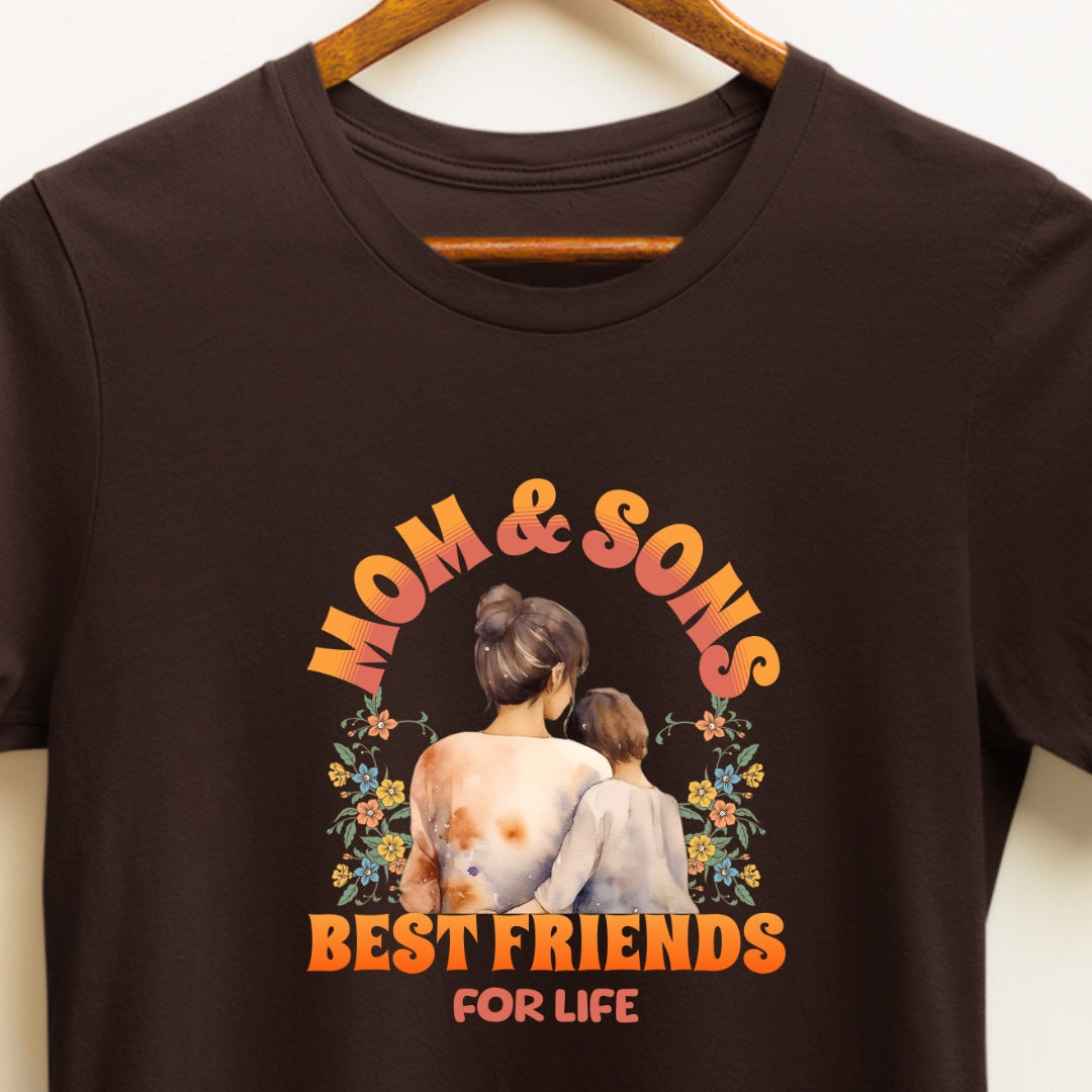 Mom & Sons Best Friend for Life T-shirt for Parents with More Than Two Sons