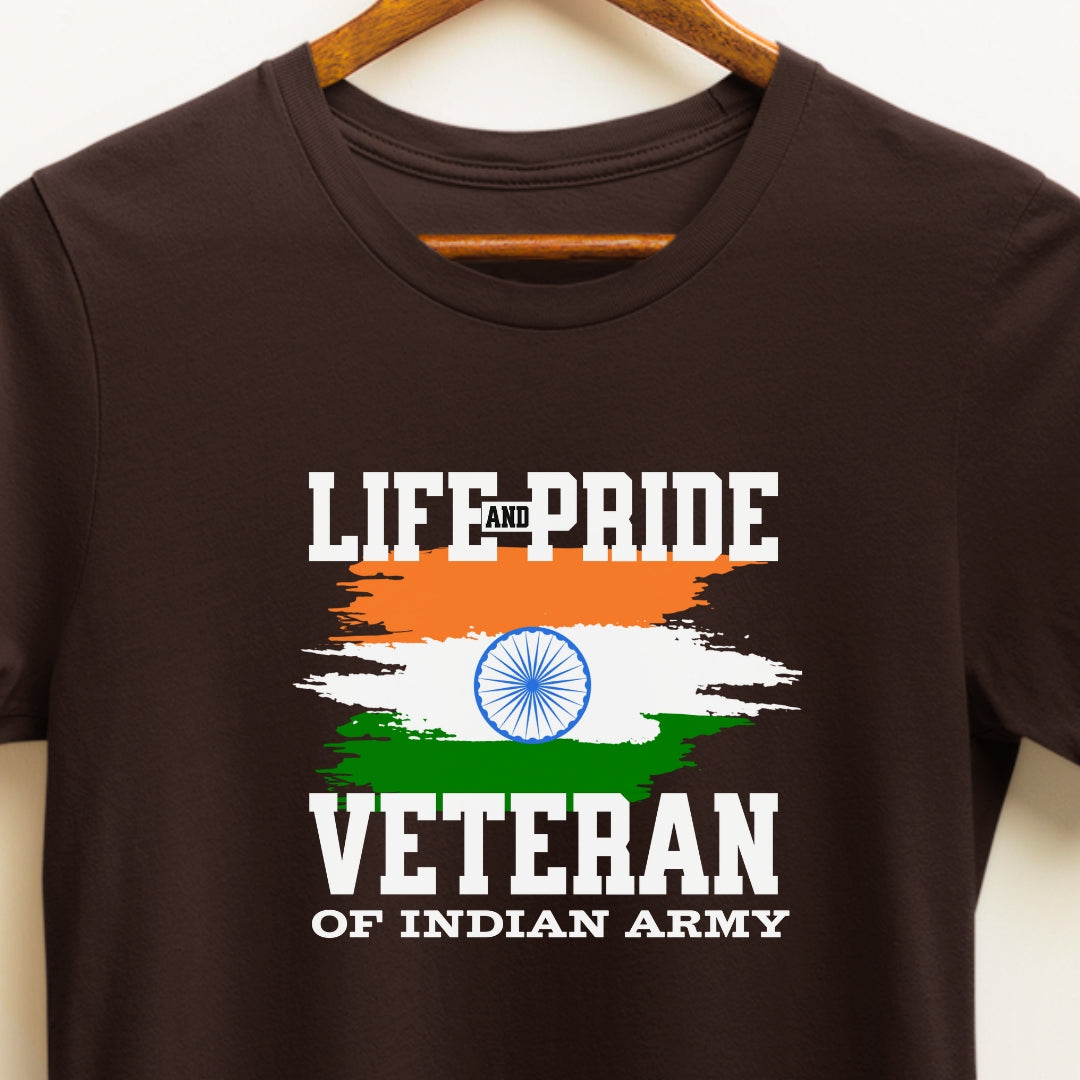 Life and Pride Veteran Indian Army T-shirt