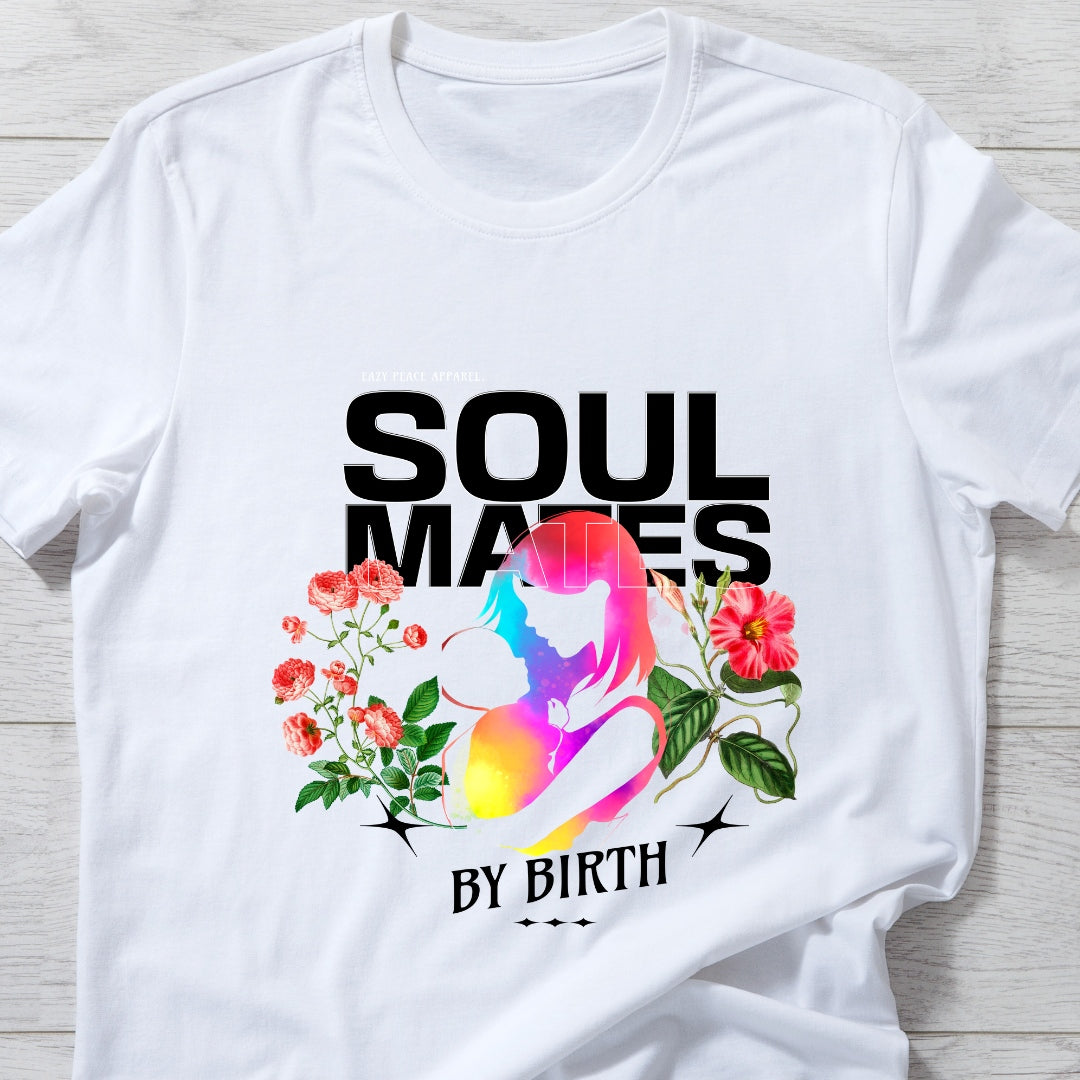 White Mother and Child T-shirts for Unbreakable Bonds: Soulmates by Birth