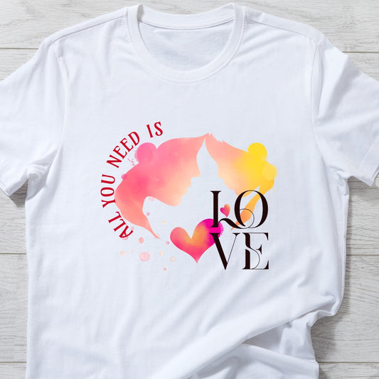 Mother's Love: All You Need is Love T-shirt in Light Colors