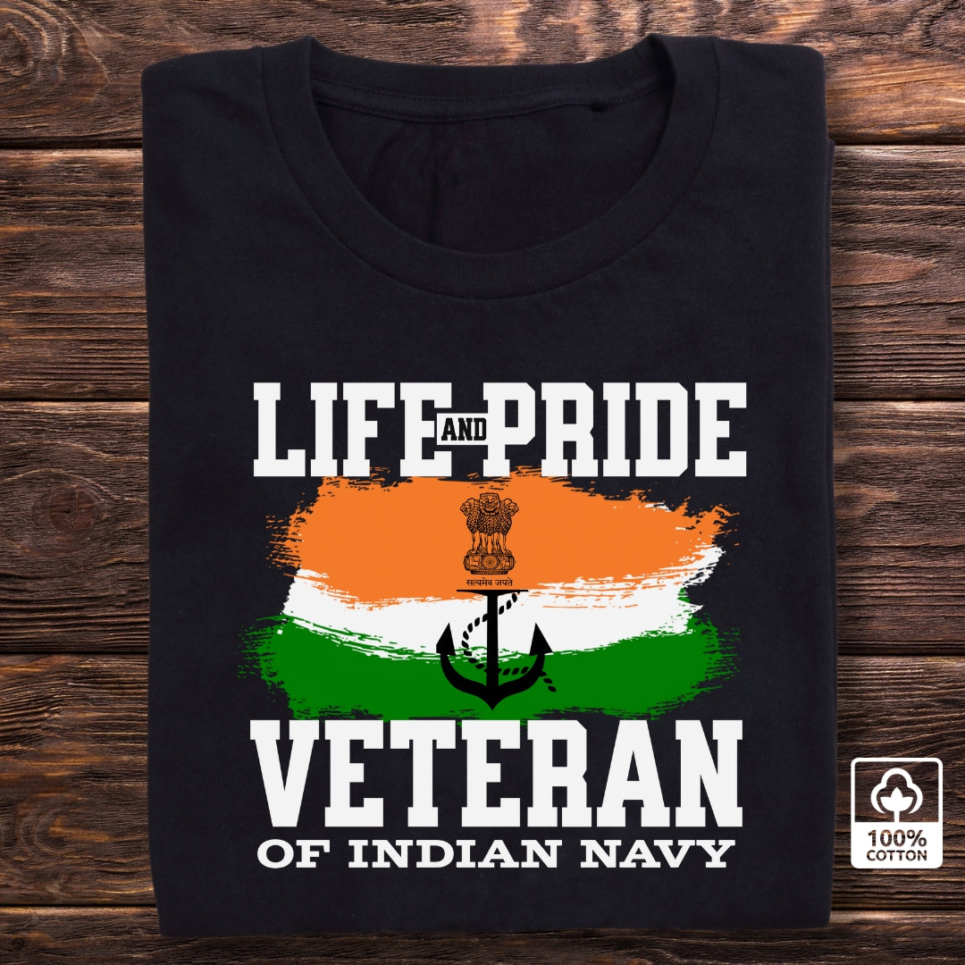 Life and Pride Indian Navy T-shirt