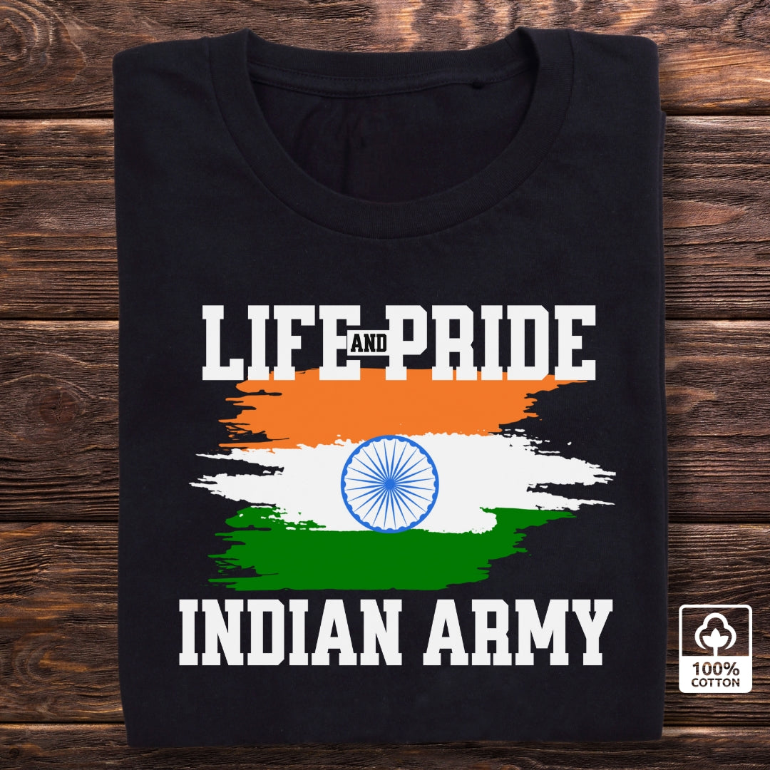 Life and Pride Indian Army T-shirt