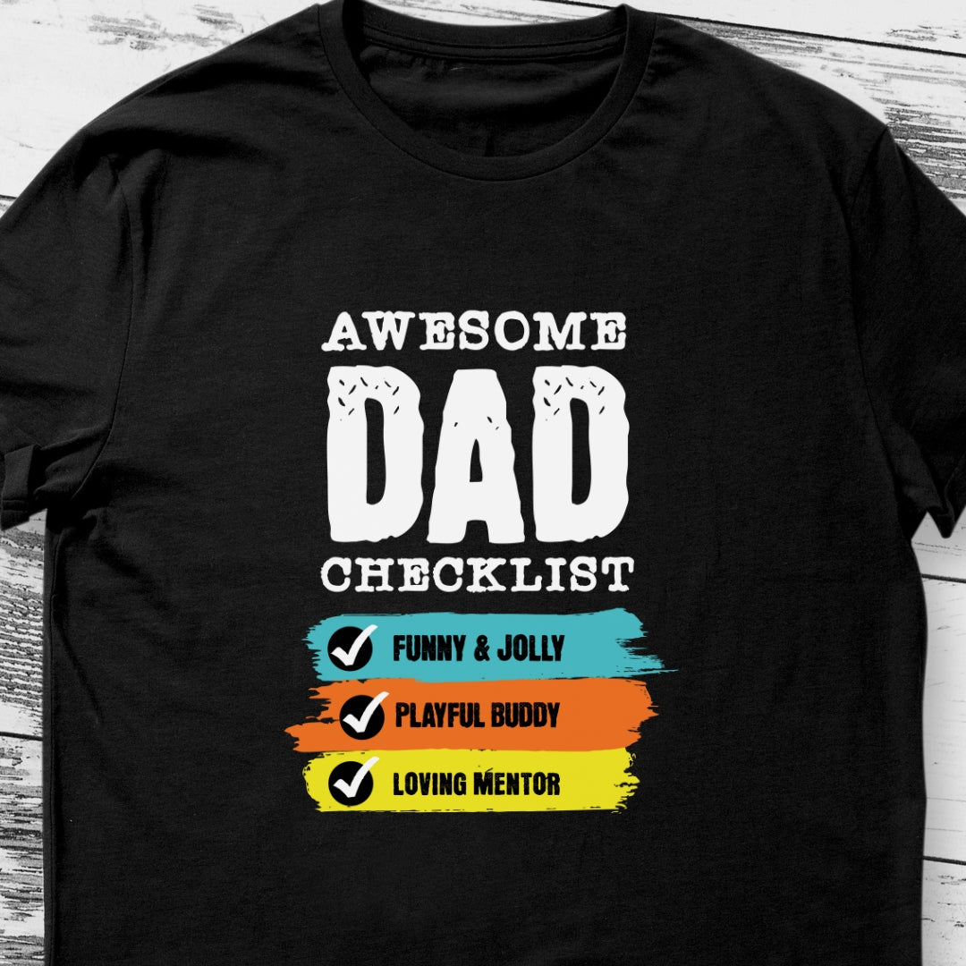 Awesome Dad Checklist T-shirt for Fathers