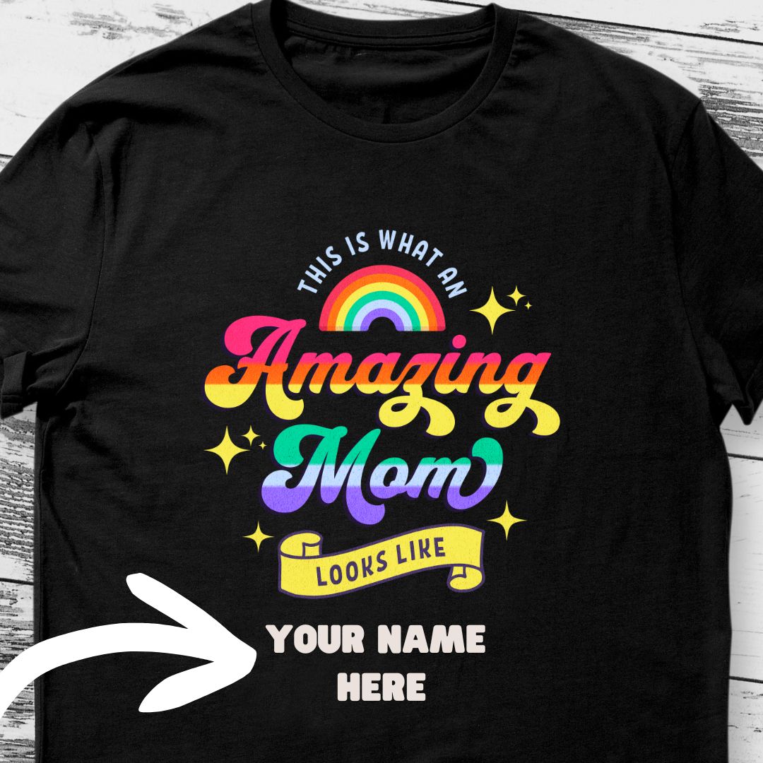 Custom Mother T-shirt, Get Your Name Written On T-shirt| Personalize with Your Name