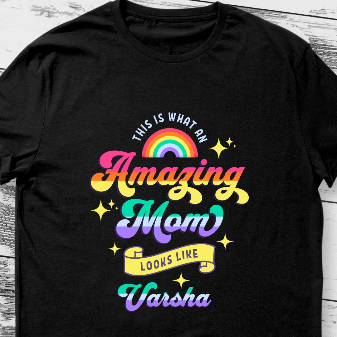 Custom Mother T-shirt, Get Your Name Written On T-shirt| Personalize with Your Name