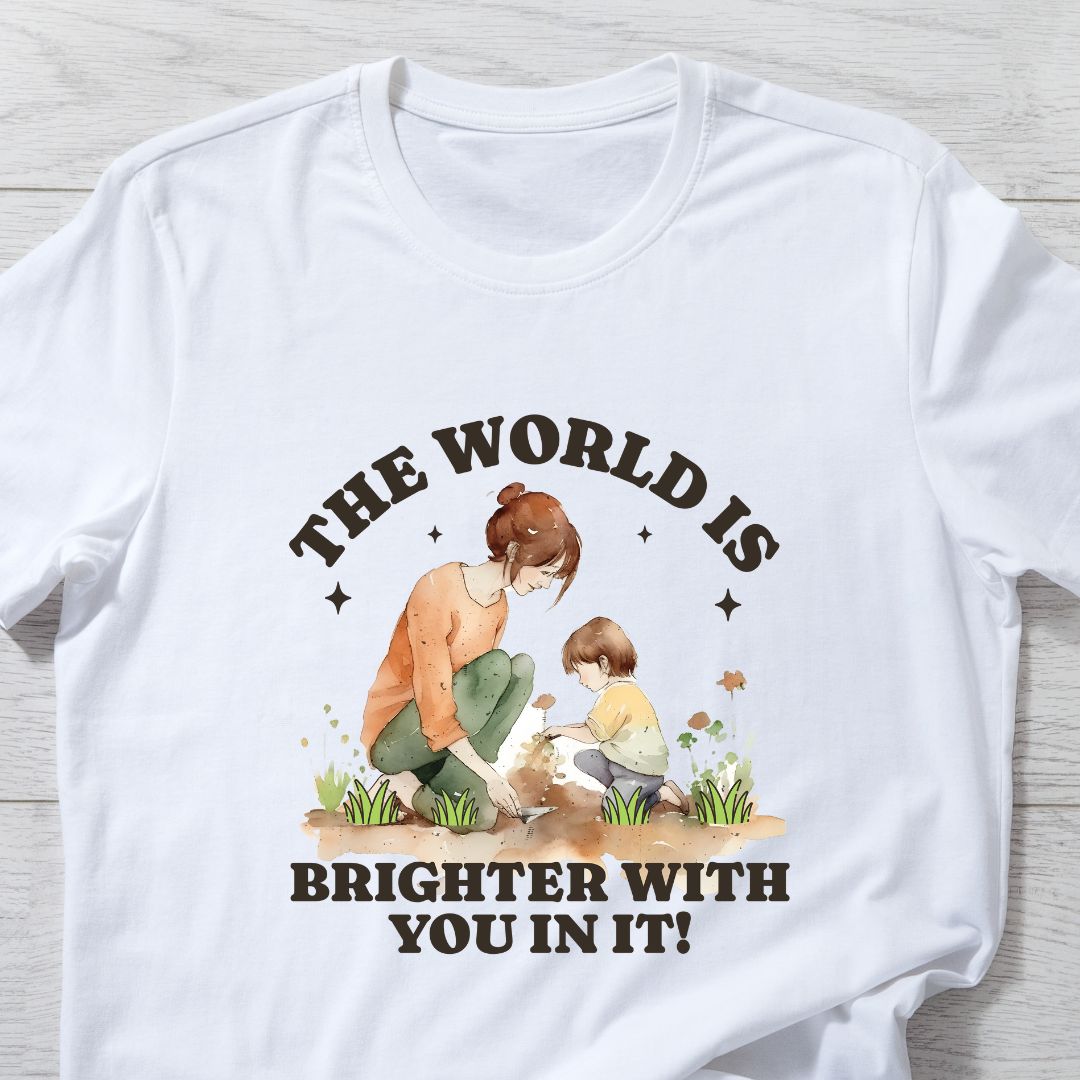 Mother-Son Bond T-Shirt | The World is Brighter with You