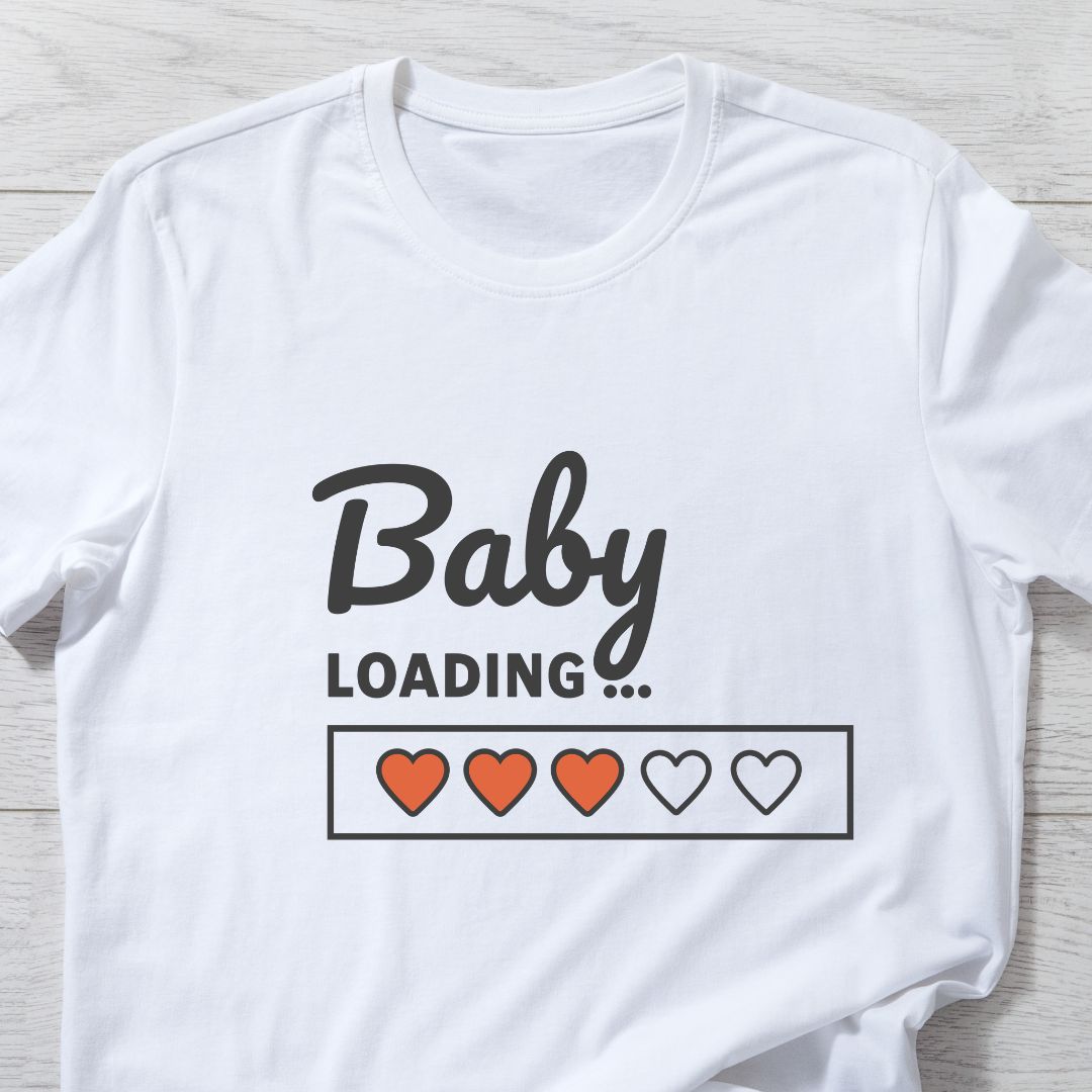 Baby Loading T-Shirt: Cute Pregnancy Announcement Apparel