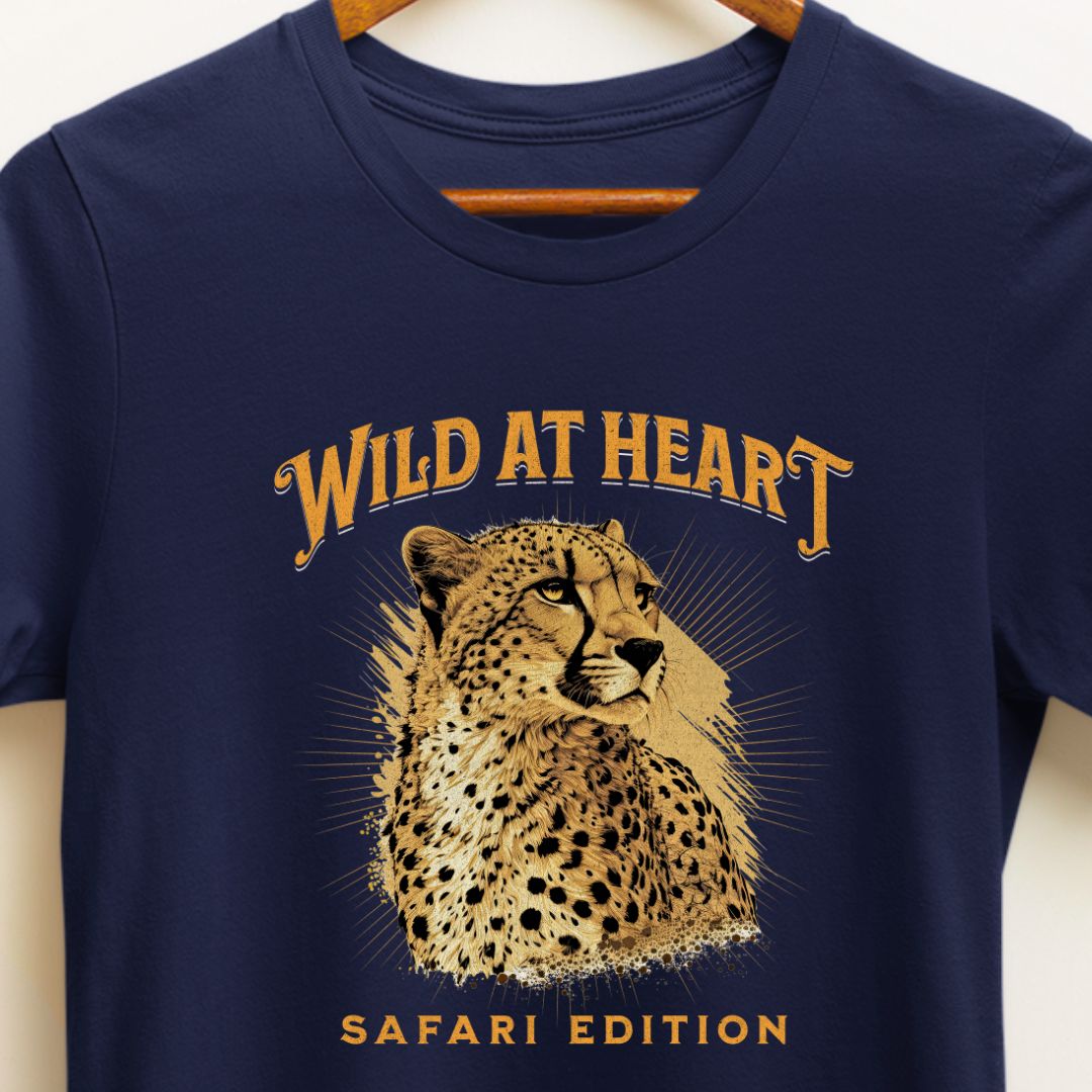 Wild at Heart Safari Edition T-Shirt - Featuring Leopard Image