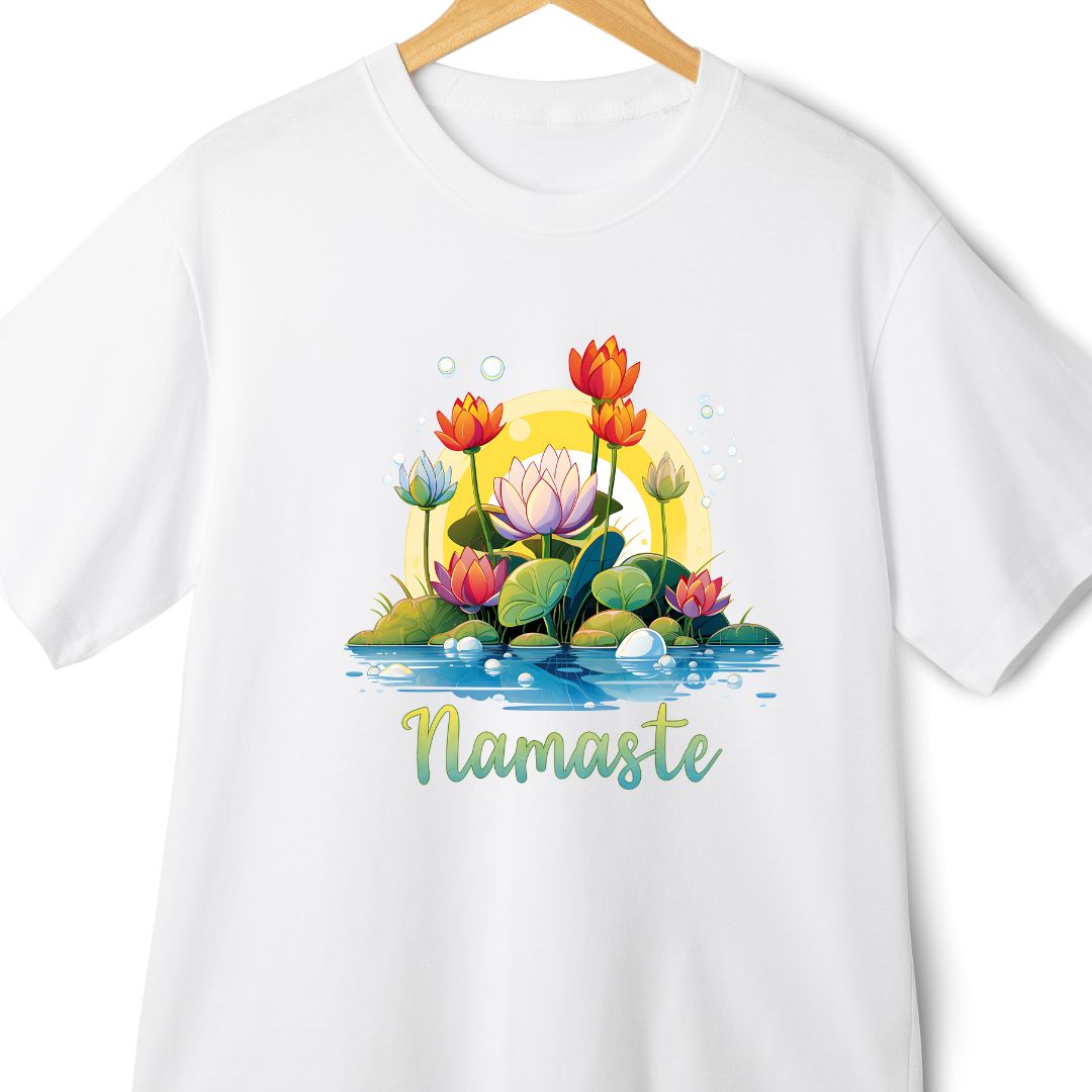 Namaste Lotus Boho Oversized T-Shirt: Embrace Nature and Yoga | Eazy Peace