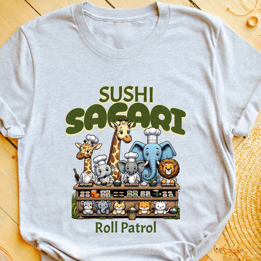 Sushi Safari T-Shirt - Cute Animal Design