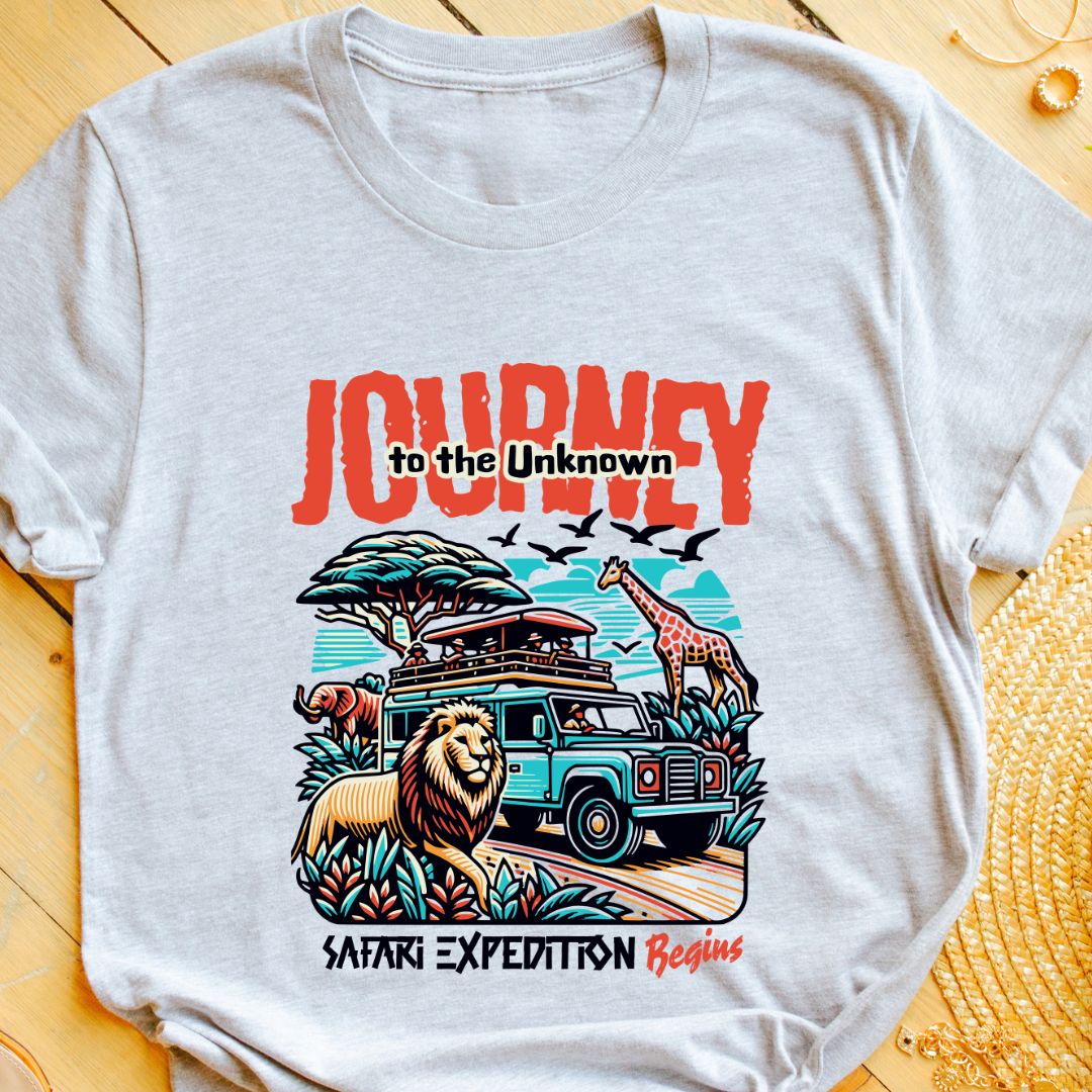 Journey to the Unknown Safari Expedition T-Shirt - Embrace Adventure