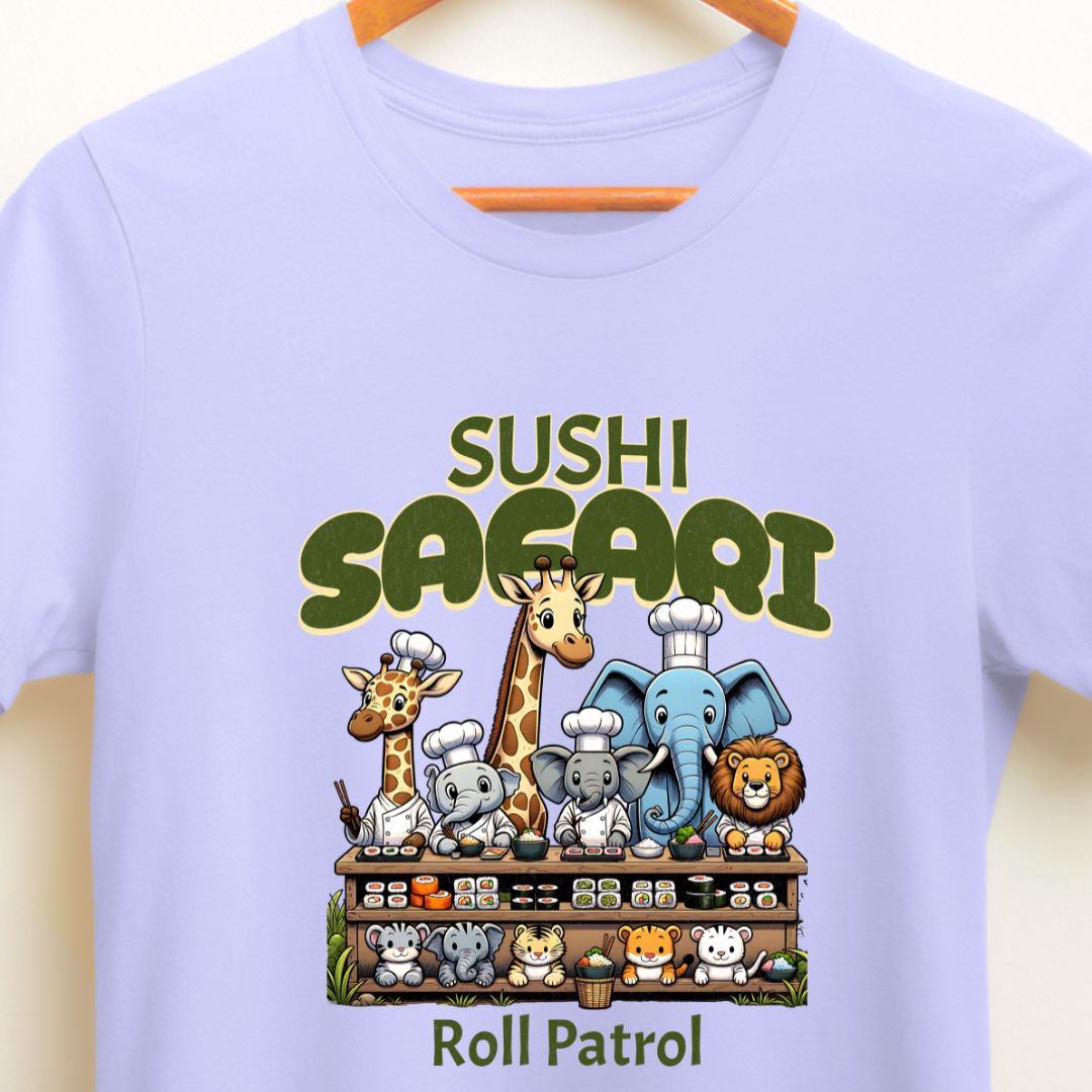 Sushi Safari T-Shirt - Cute Animal Design