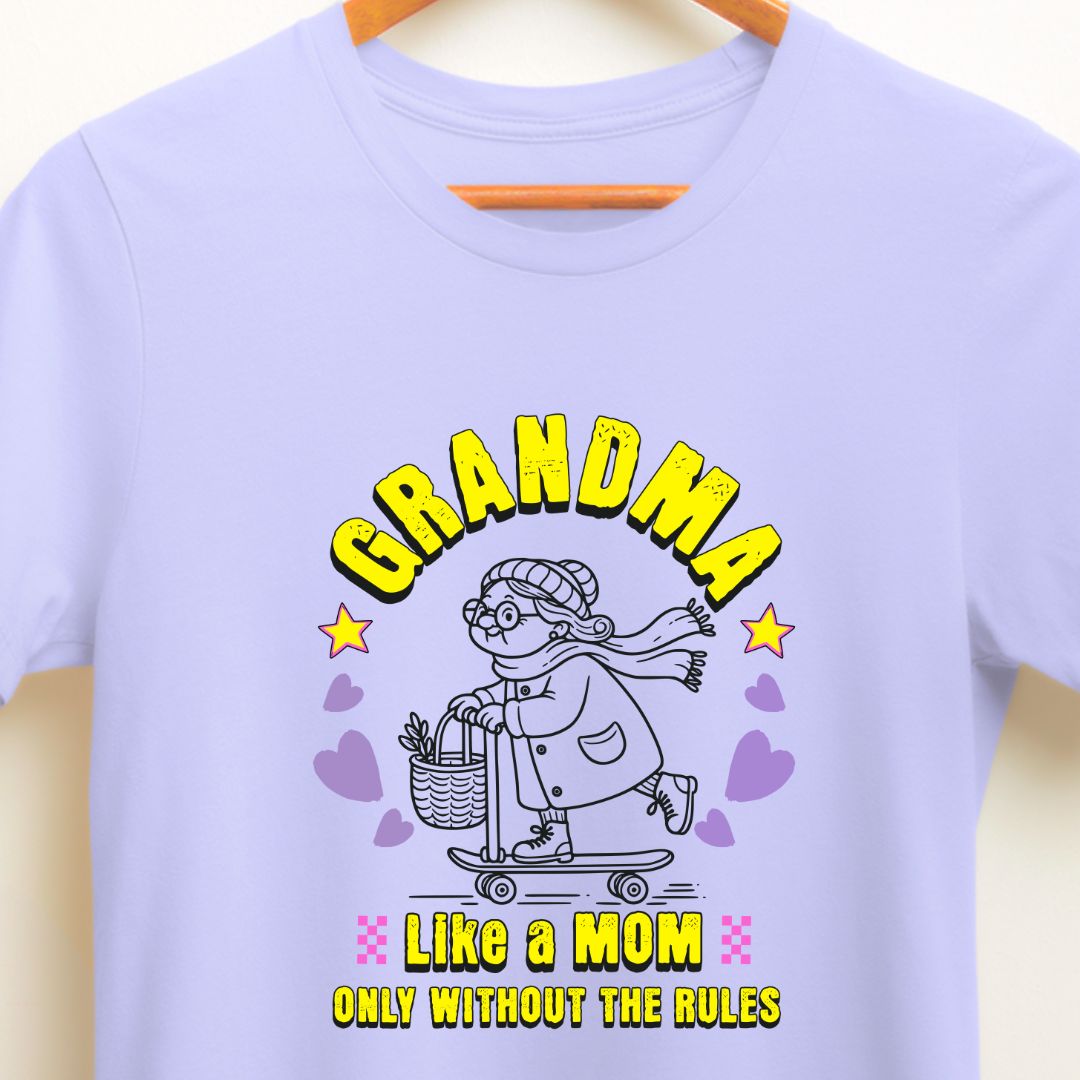 Fun Grandma T-Shirt - "Grandma: Like a Mom only Without the Rules"