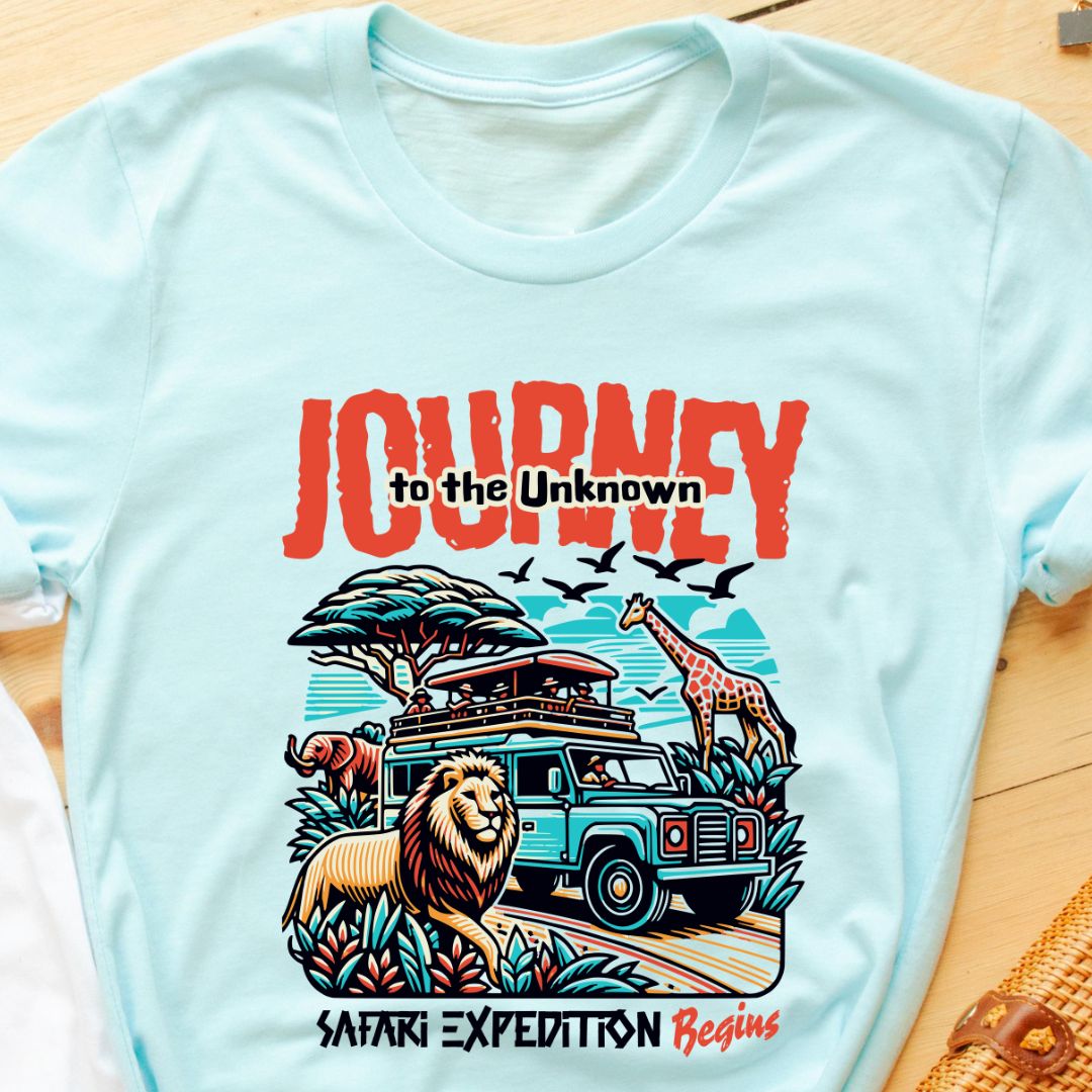 Journey to the Unknown Safari Expedition T-Shirt - Embrace Adventure