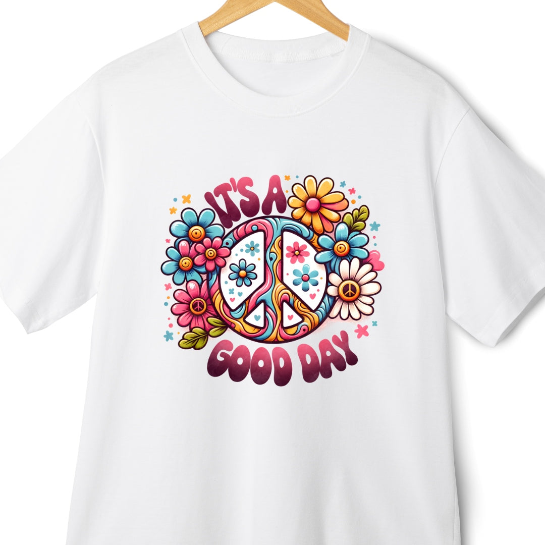 For Boho Souls: 'It's a Good Day' Peace Sign Oversized T-Shirt | Eazy Peace