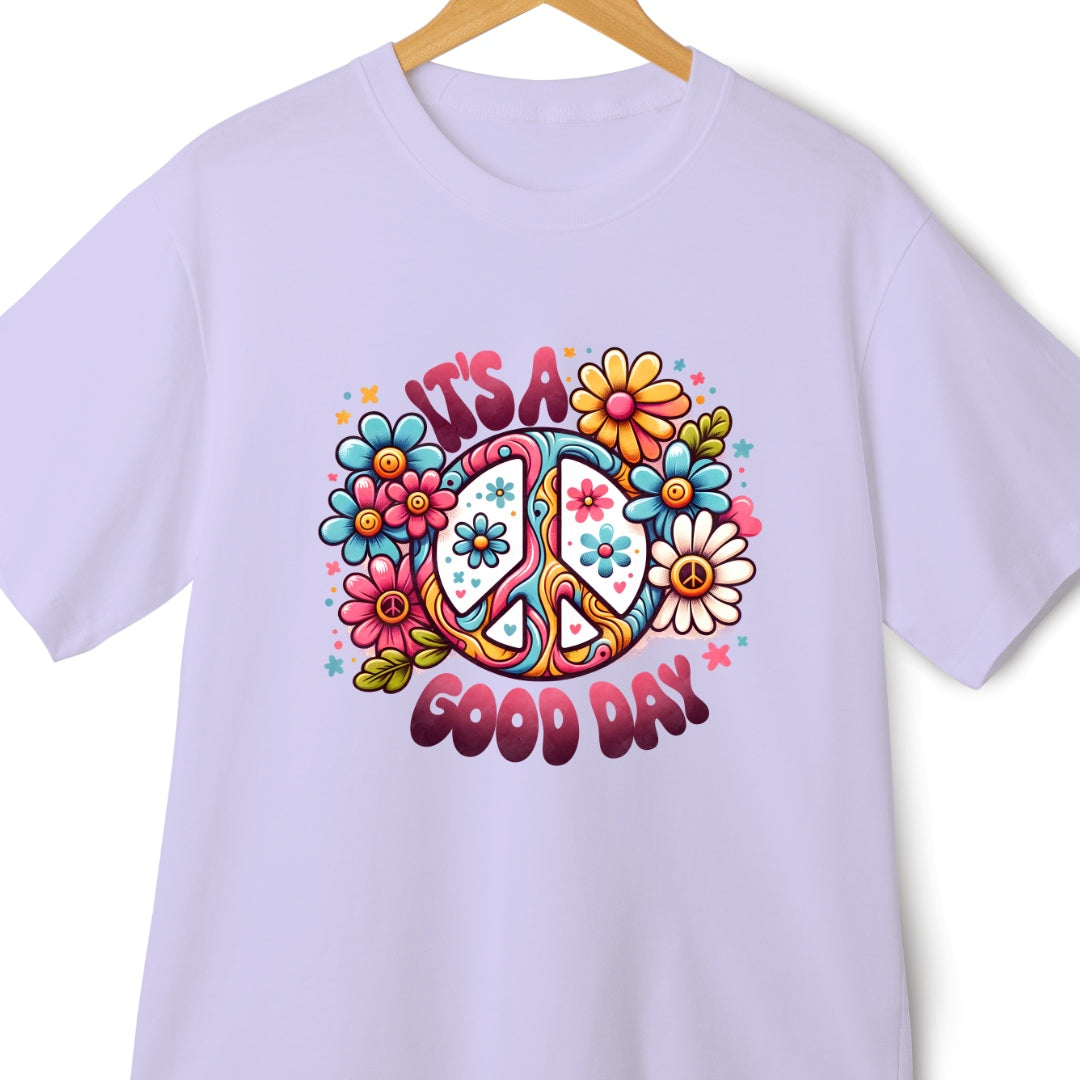 For Boho Souls: 'It's a Good Day' Peace Sign Oversized T-Shirt | Eazy Peace