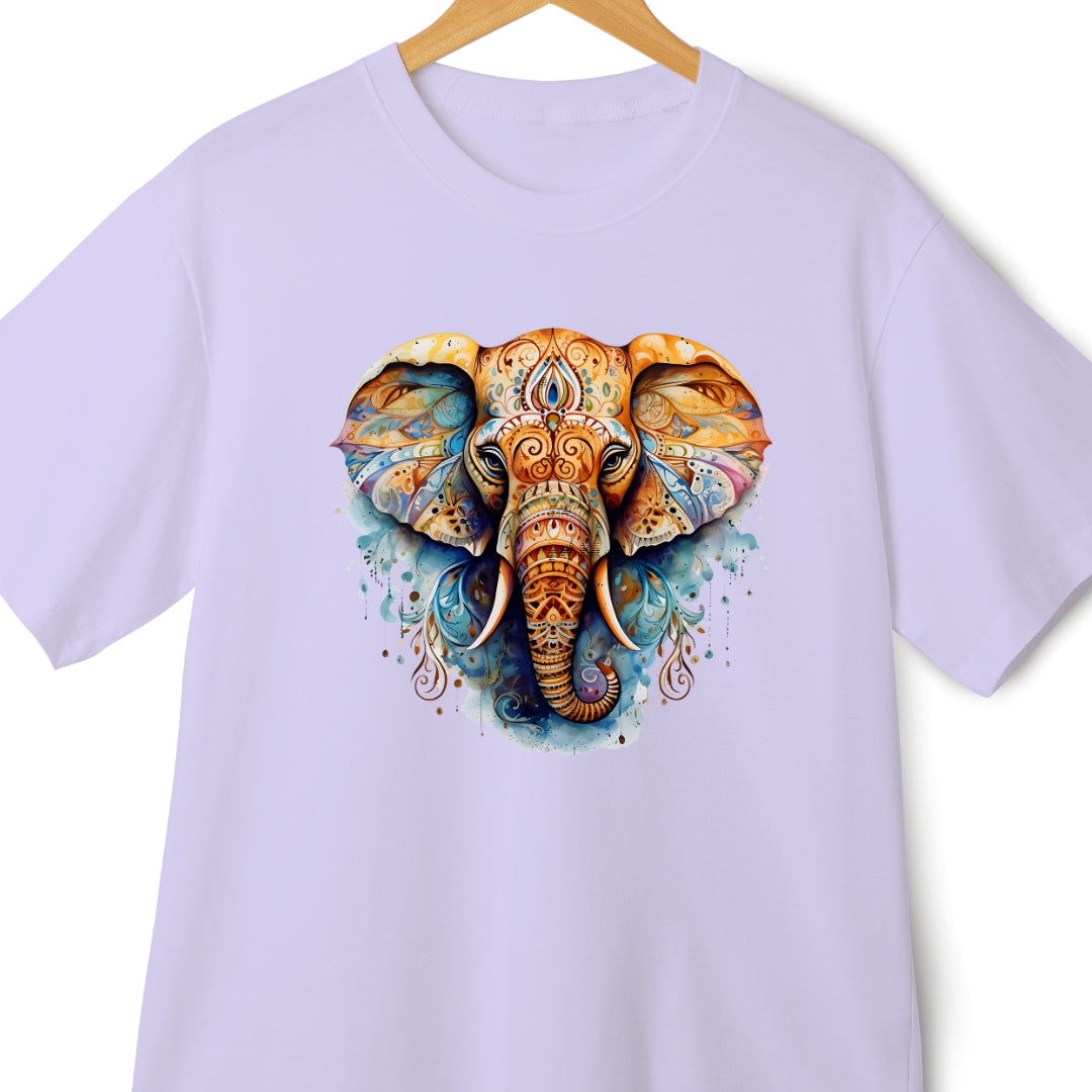 Boho Elephant Oversized T-Shirt: Stylish Graphic for Yoga and Boho Lovers | Eazy Peace