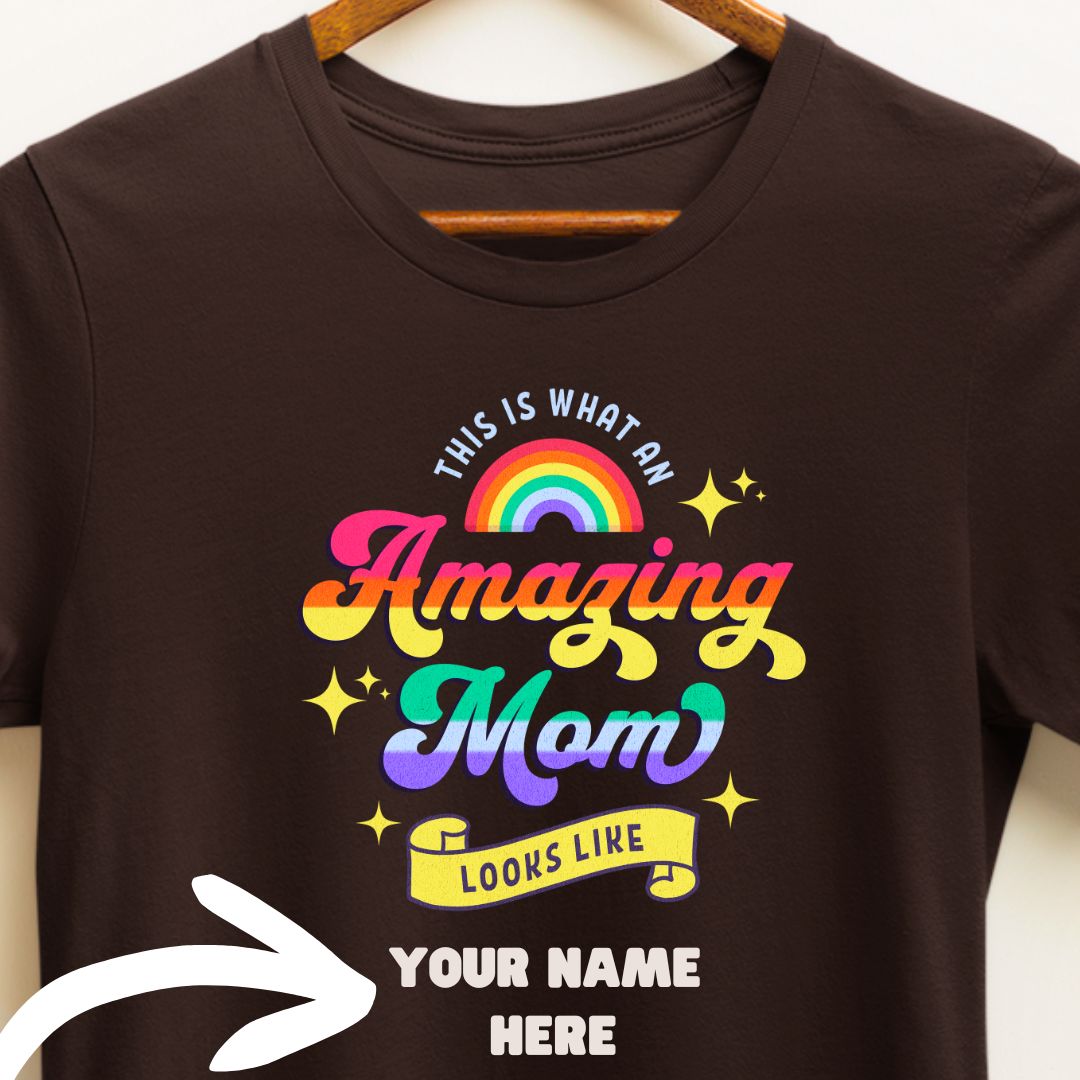 Custom Mother T-shirt, Get Your Name Written On T-shirt| Personalize with Your Name