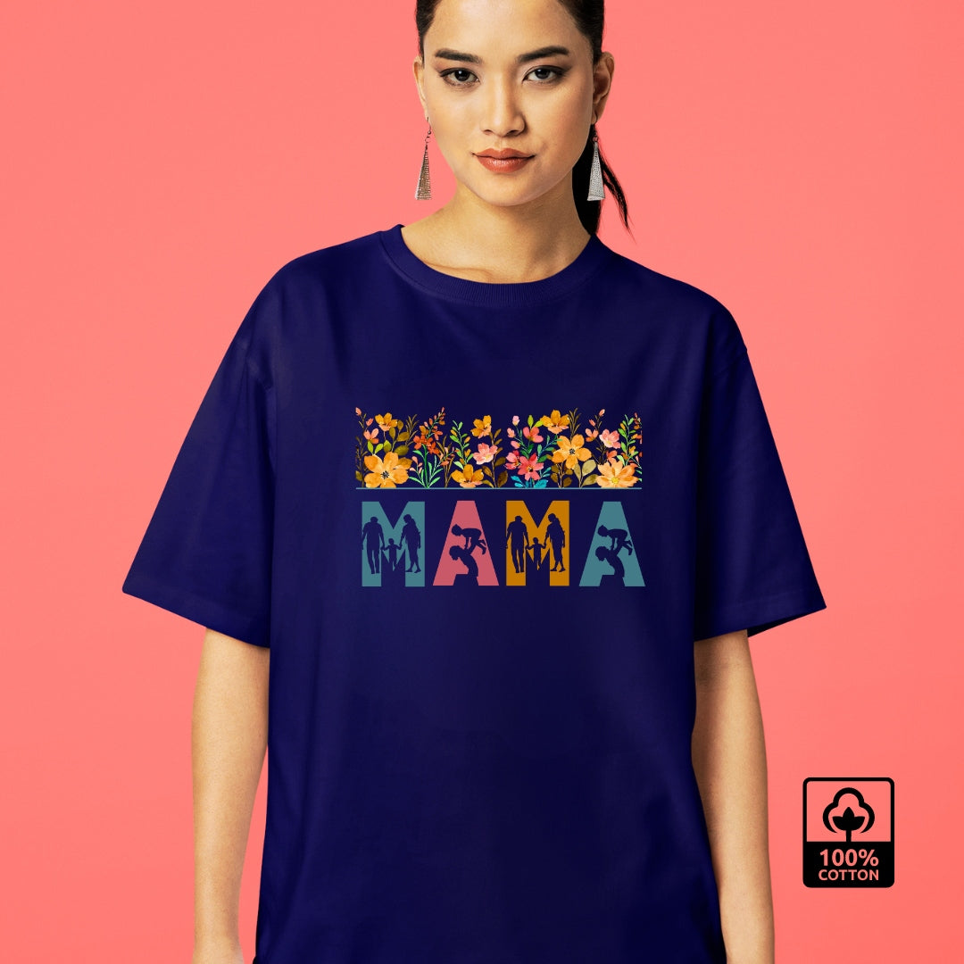 Floral Mama Oversized T-Shirt | Best for Stylish Moms