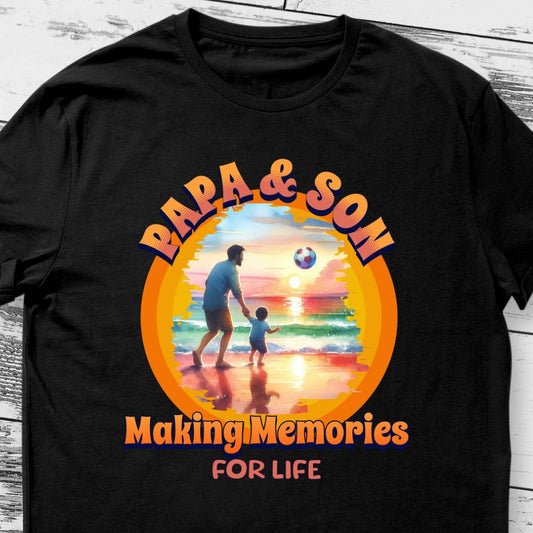 Father Son Matching T-Shirt | Papa & Son Making Memories for Life