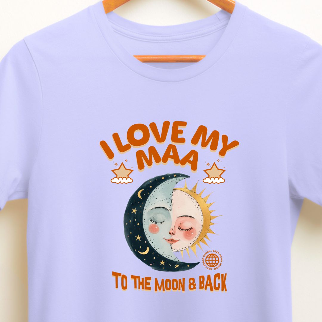 I Love My Maa to the Moon and Back T-Shirt | Heartfelt Gift for Children