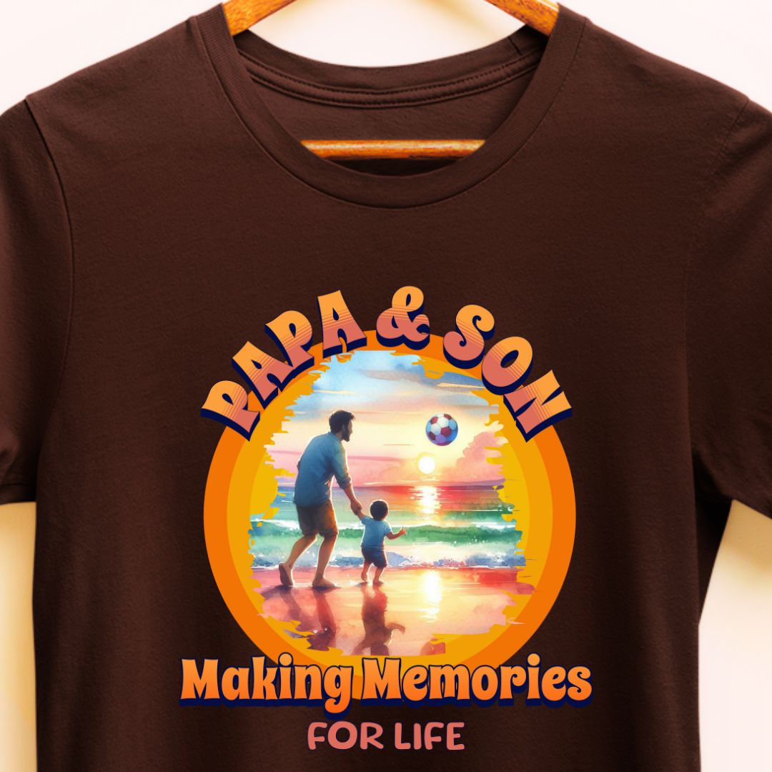 Father Son Matching T-Shirt | Papa & Son Making Memories for Life