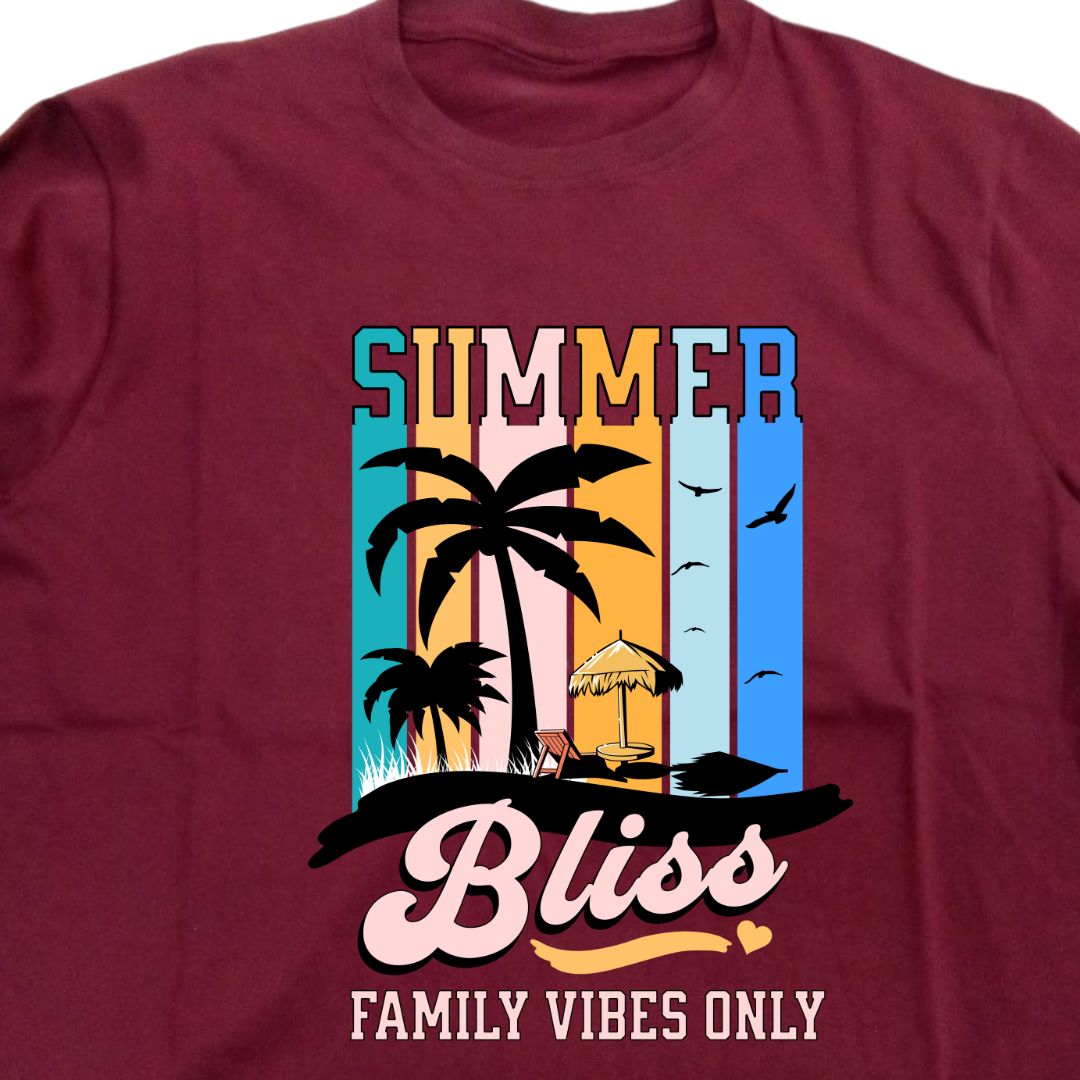 Summer Bliss: Family Vibes Only Vacation T-Shirt - Perfect for Matching Family Outfits