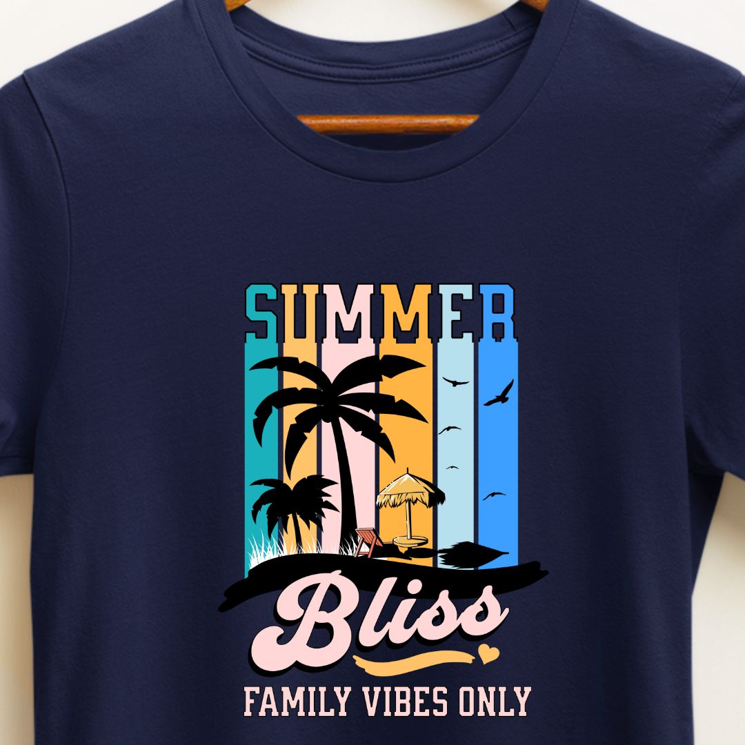 Summer Bliss: Family Vibes Only Vacation T-Shirt - Perfect for Matching Family Outfits