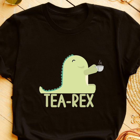 Cute & Funny "Tea-Rex" Dinosaur T-Shirt – Perfect for Tea Lovers | Unisex Tee