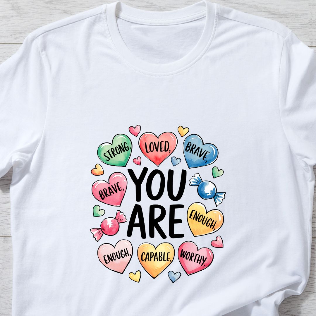 You Are Brave, Strong T-Shirt – Positive Affirmation Design for Kids & Adults | Perfect Gift