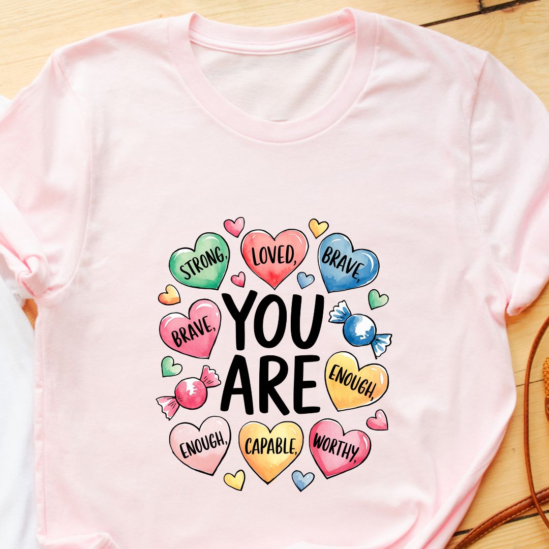 You Are Brave, Strong T-Shirt – Positive Affirmation Design for Kids & Adults | Perfect Gift