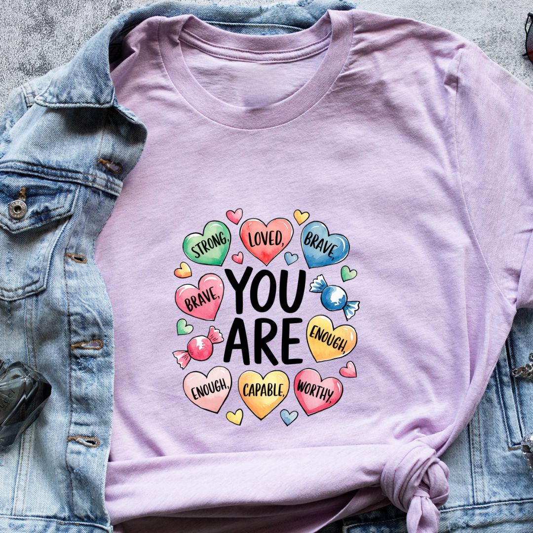 You Are Brave, Strong T-Shirt – Positive Affirmation Design for Kids & Adults | Perfect Gift