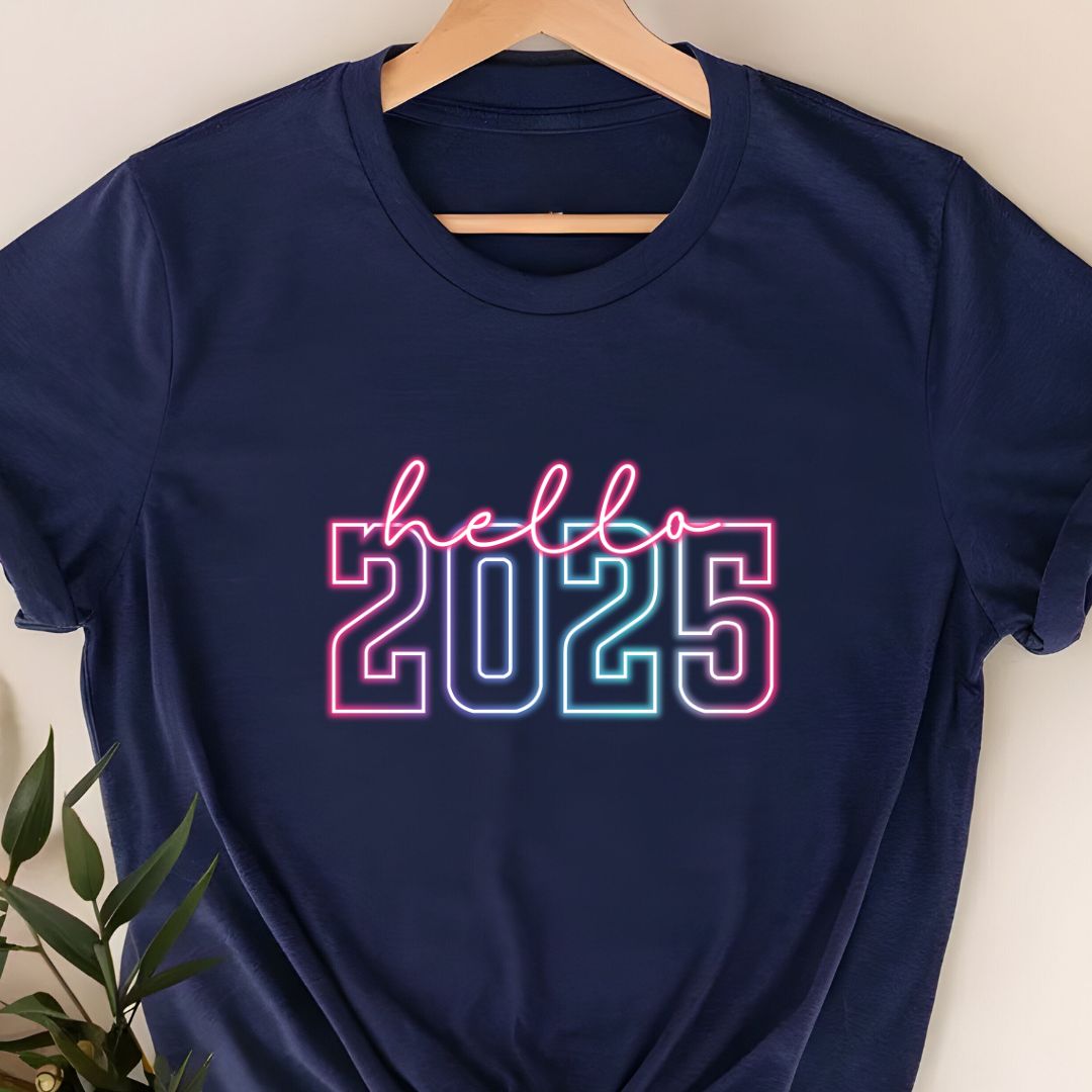 "Hello 2025" T-Shirt – Welcome the New Year in Style | Perfect for Celebrations | Unisex Fit