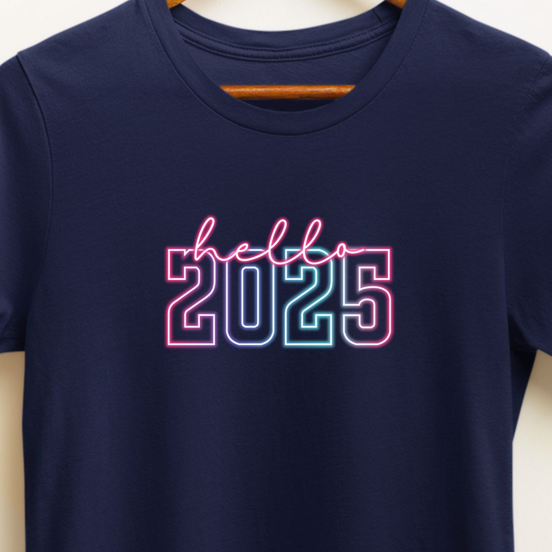 "Hello 2025" T-Shirt – Welcome the New Year in Style | Perfect for Celebrations | Unisex Fit