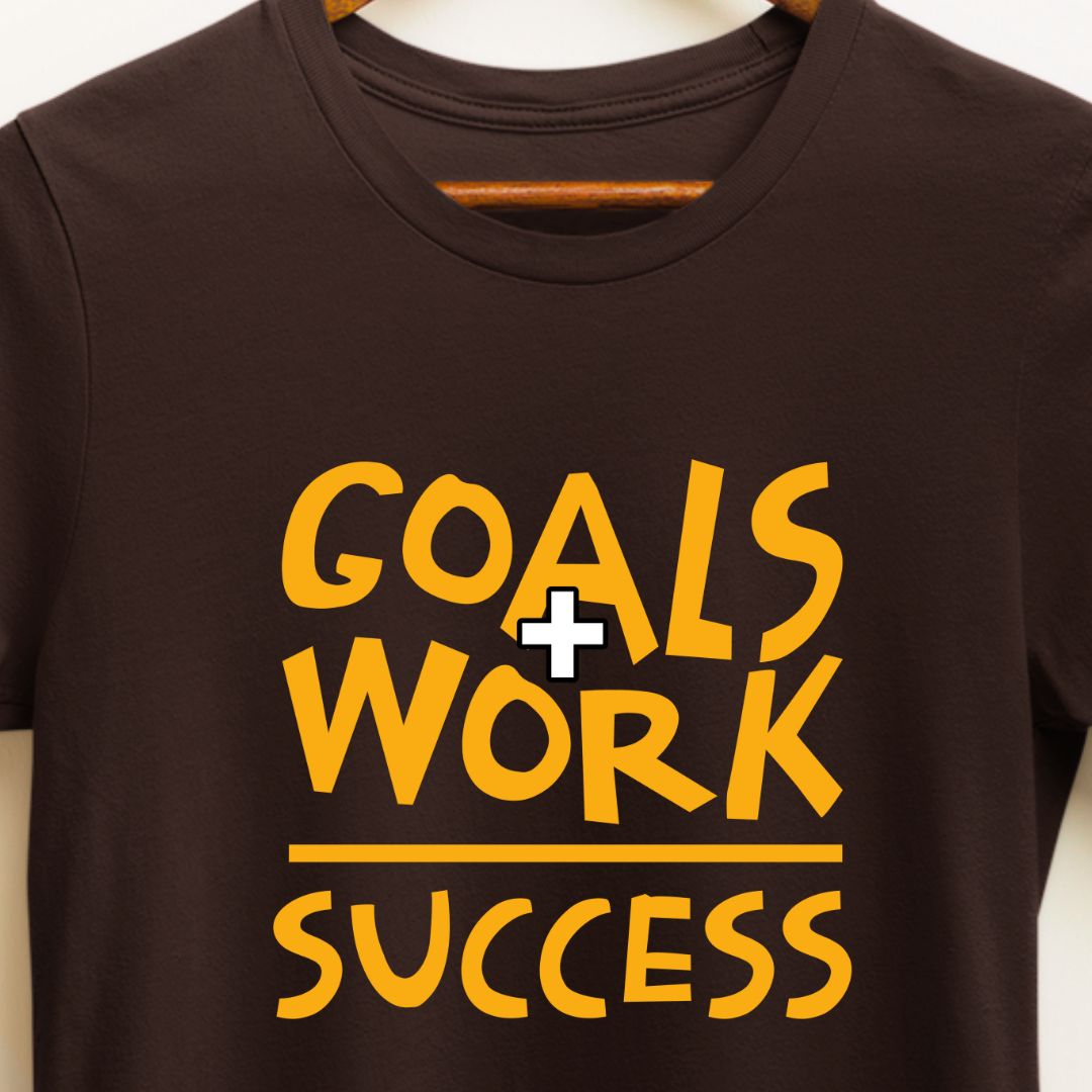 Goals Plus Work Equals Success T-Shirt | Motivational Tee for Achievers