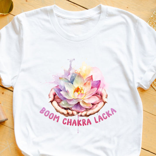 "Boom Chakra Lacka" T-Shirt – Fun Yoga Tee for Mindful Moms & Yoga Lovers | Unisex Fit