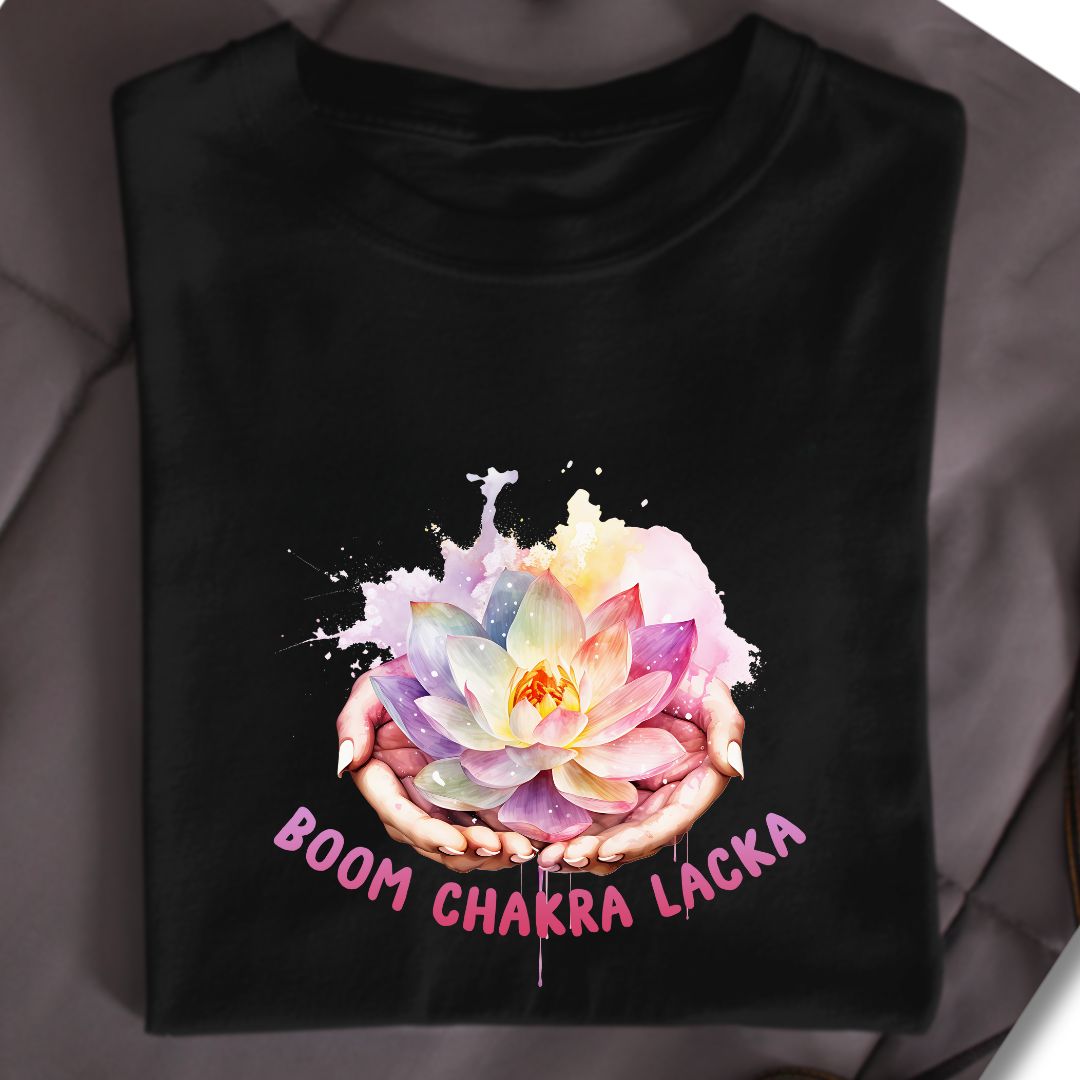 "Boom Chakra Lacka" T-Shirt – Fun Yoga Tee for Mindful Moms & Yoga Lovers | Unisex Fit