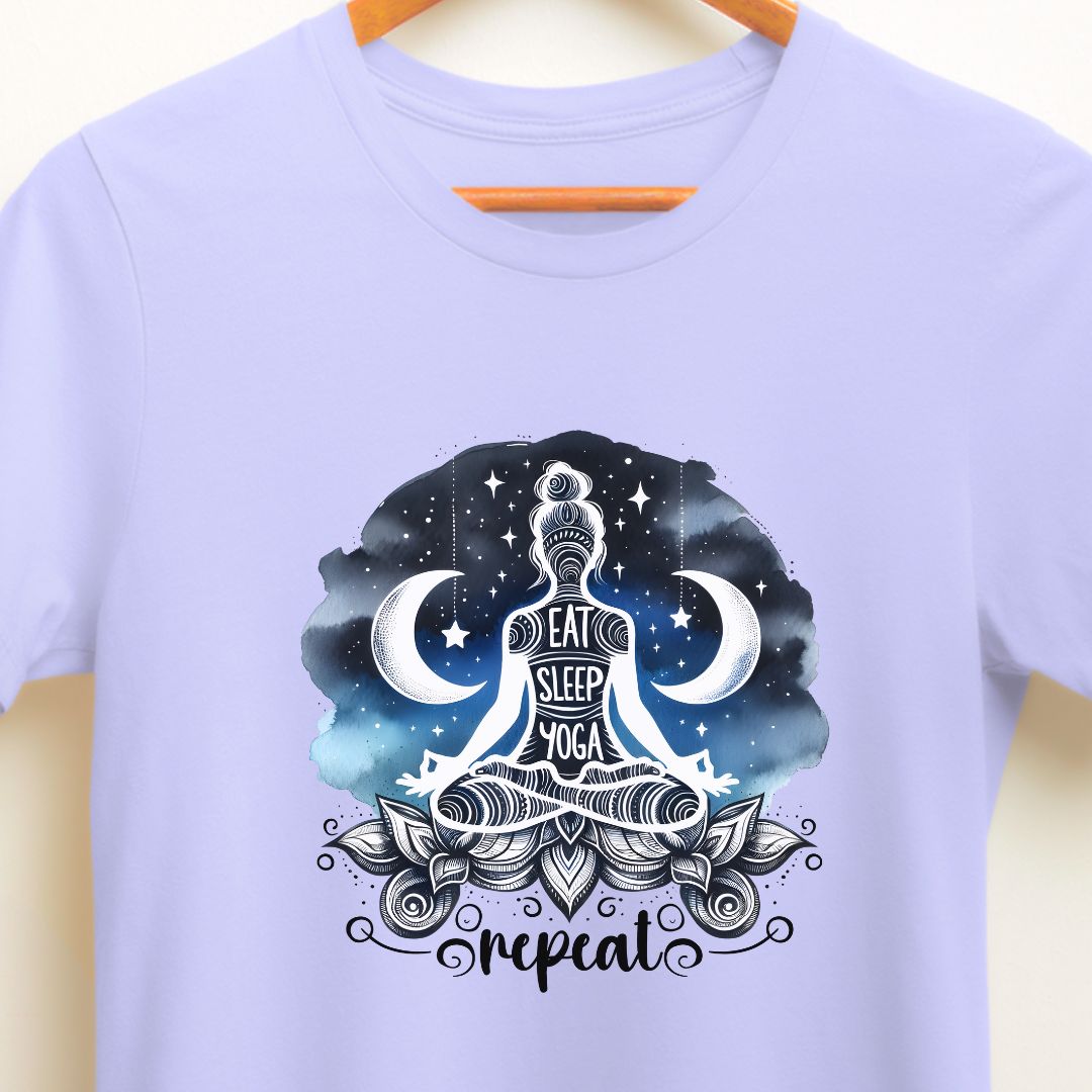 "Eat Sleep Yoga Repeat" T-Shirt – For Busy Moms Who Find Balance in Yoga | Unisex Fit