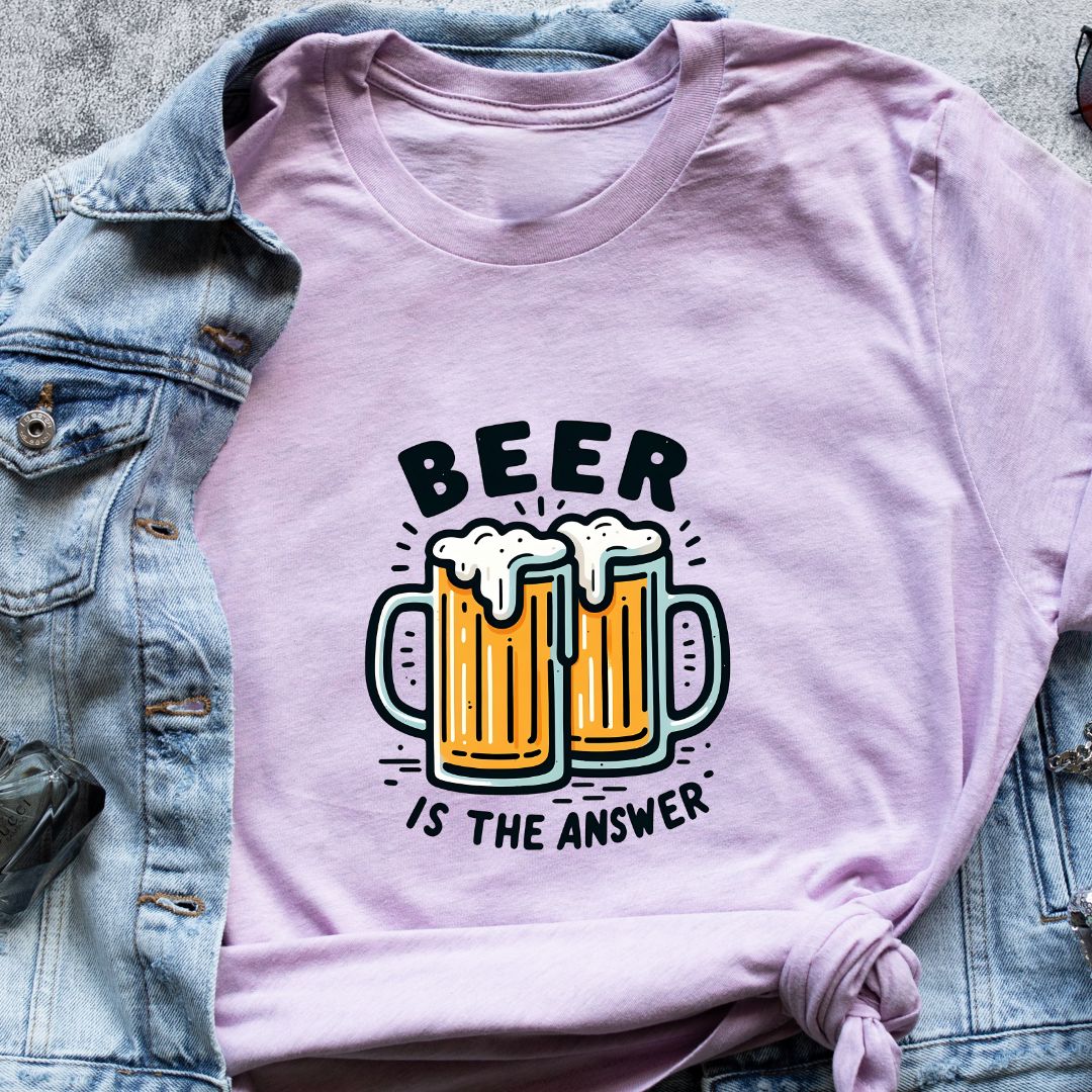 "Beer is the Answer" T-Shirt – Perfect for Beer Lovers in India | Unisex Fit