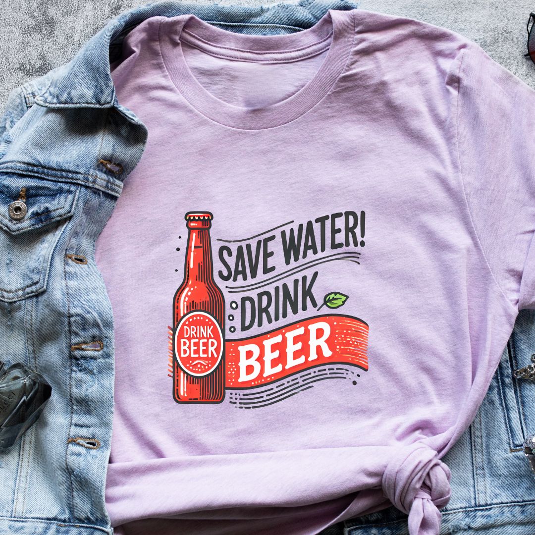 "Save Water, Drink Beer" T-Shirt – Classic Design for Beer Lovers | Unisex Fit