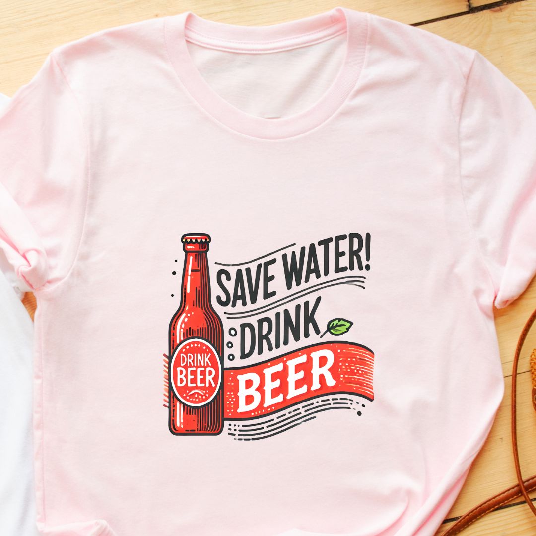 "Save Water, Drink Beer" T-Shirt – Classic Design for Beer Lovers | Unisex Fit