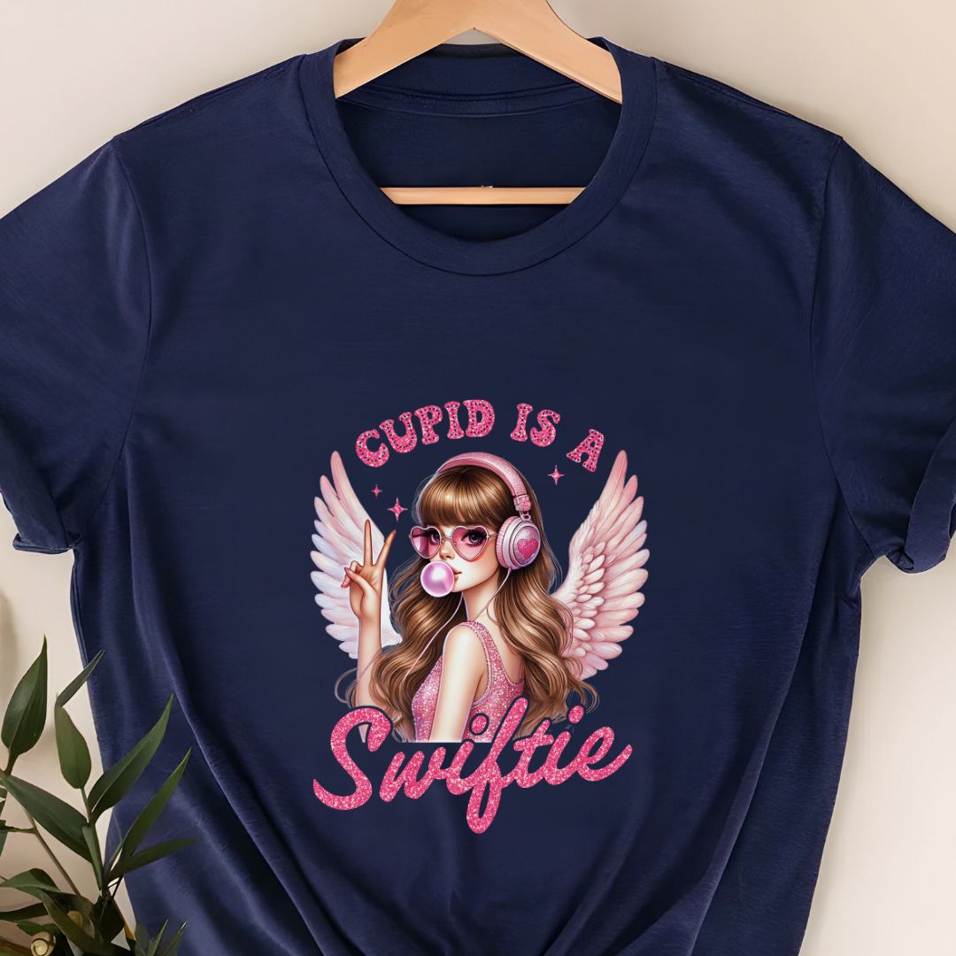 "Cupid is a Swiftie" T-Shirt – Perfect Valentine’s Gift for Taylor Swift Fans in India | Unisex Fit