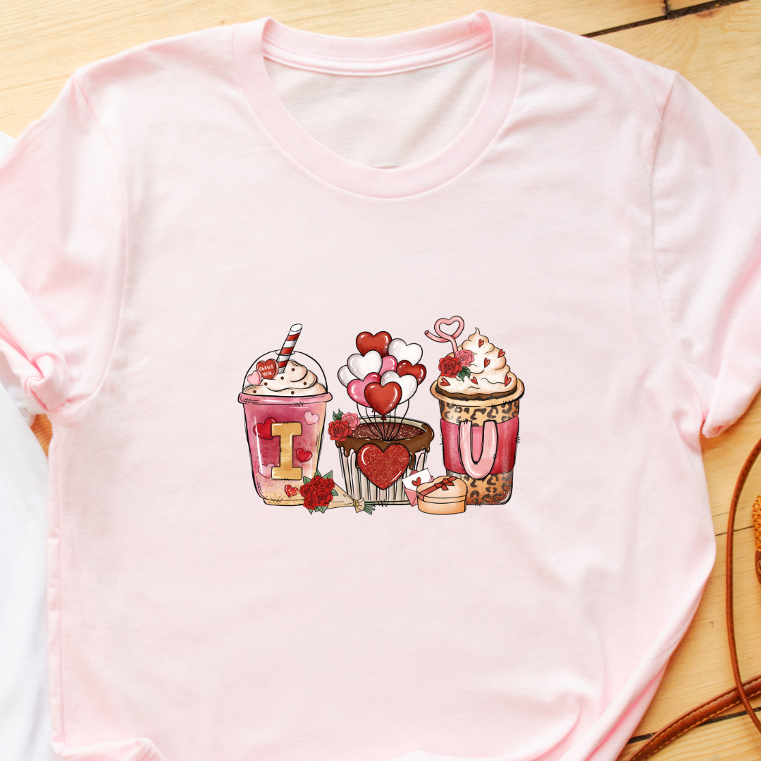 "I Love You Coffee T-Shirt – Adorable Coffee Lover's Tee for Valentine’s Day | Unisex Fit"