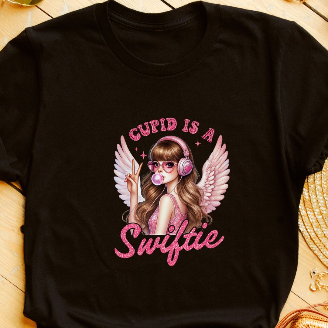 "Cupid is a Swiftie" T-Shirt – Perfect Valentine’s Gift for Taylor Swift Fans in India | Unisex Fit