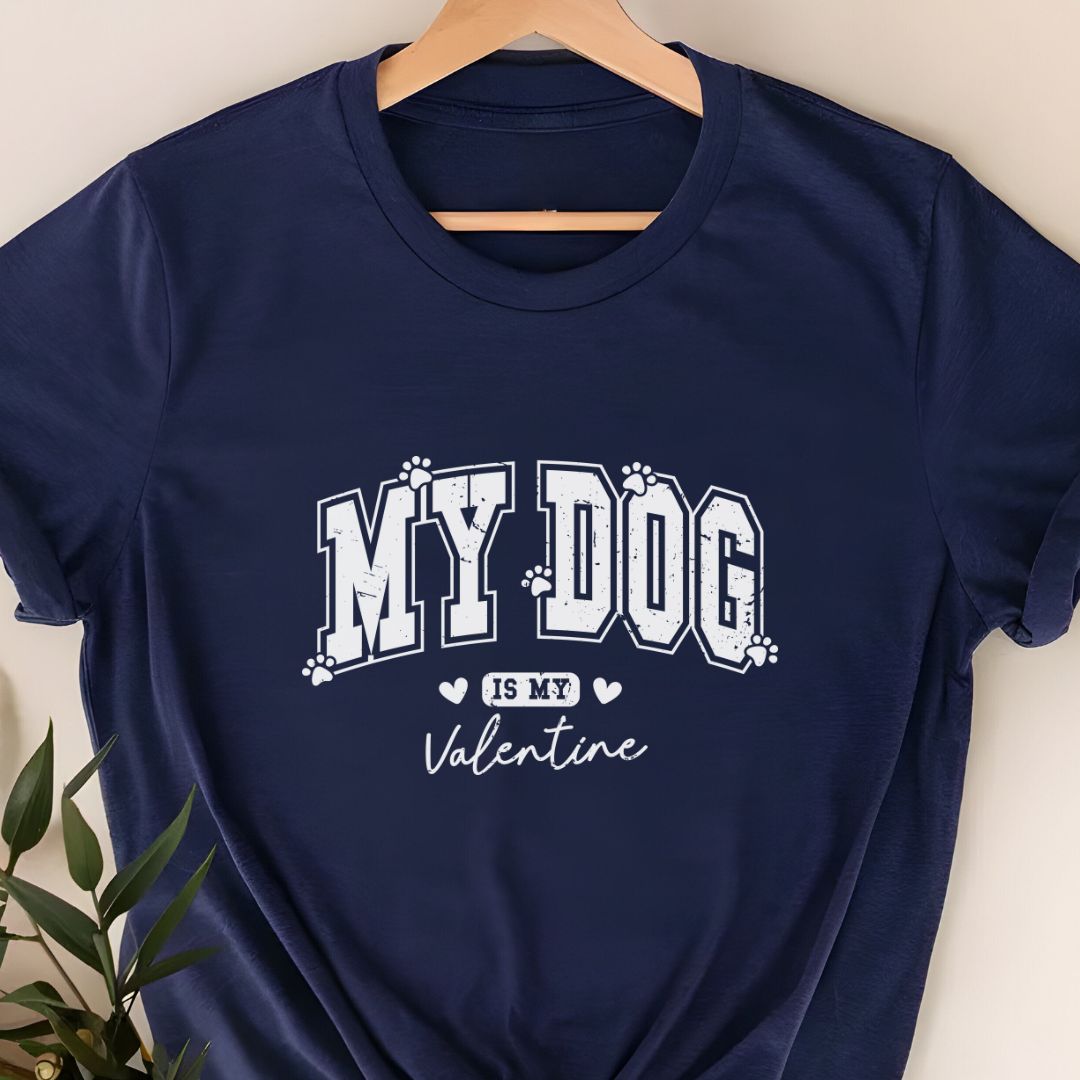 "My Dog is My Valentine" T-Shirt – Perfect Valentine’s Gift for Dog Lovers | Unisex Fit